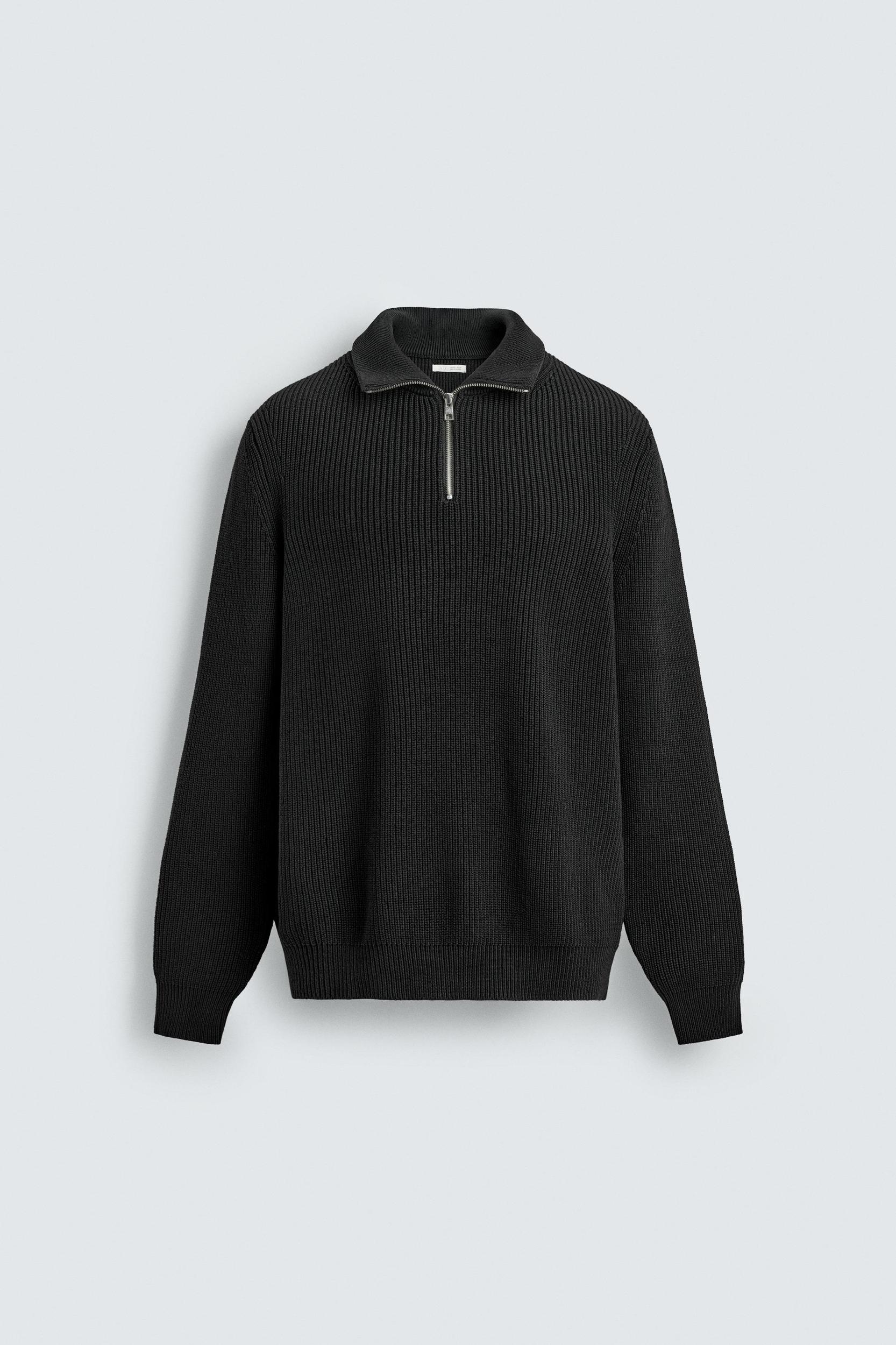 PURL KNIT QUARTER-ZIP JUMPER Product Image