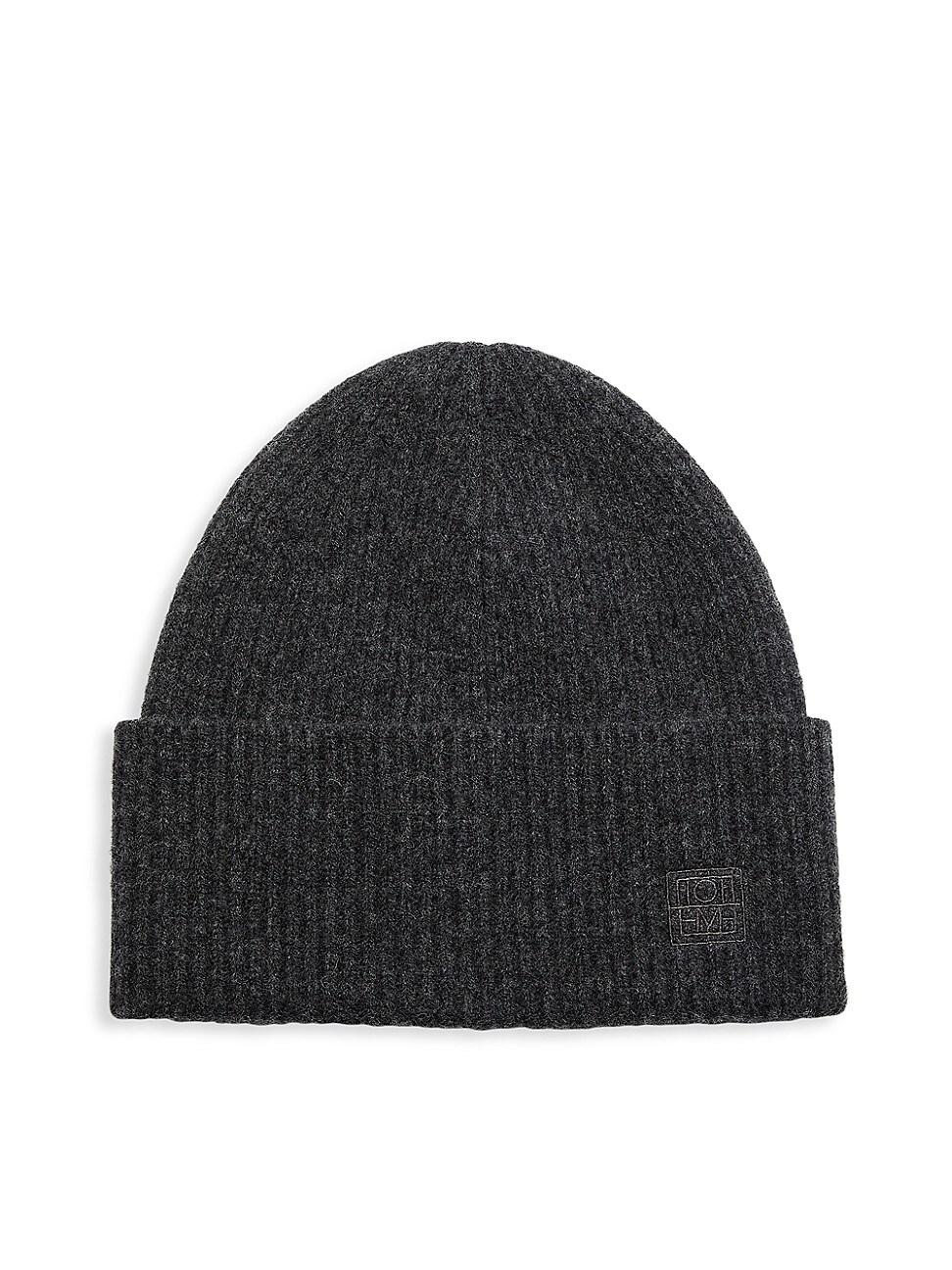 Womens Ribbed Wool & Cashmere Beanie Product Image
