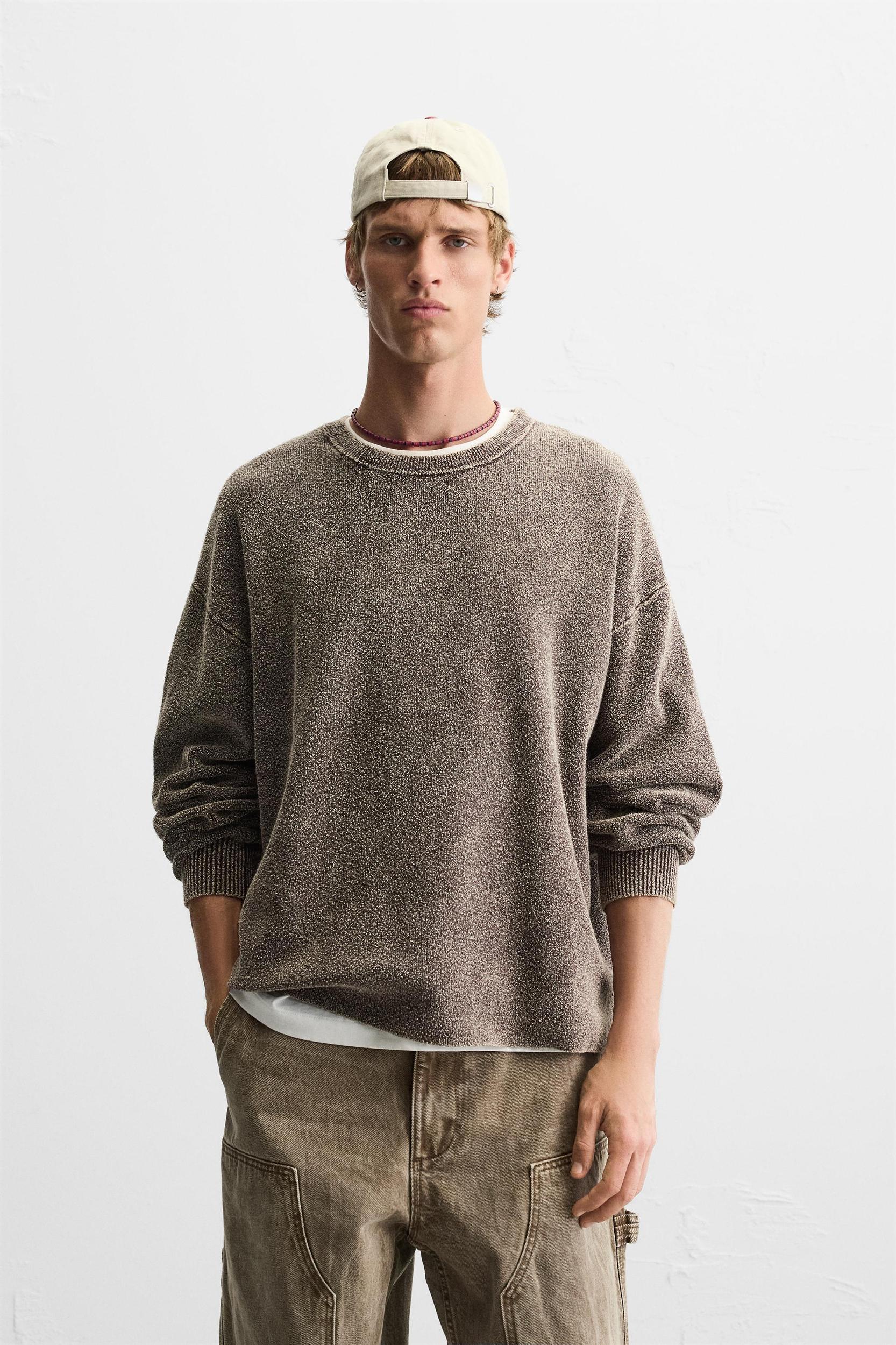 WASHED BOUCLÉ SWEATER Product Image