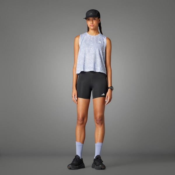 adidas Own the Run CLIMACOOL 3-Stripes Tank Top Dash Grey L Womens Product Image