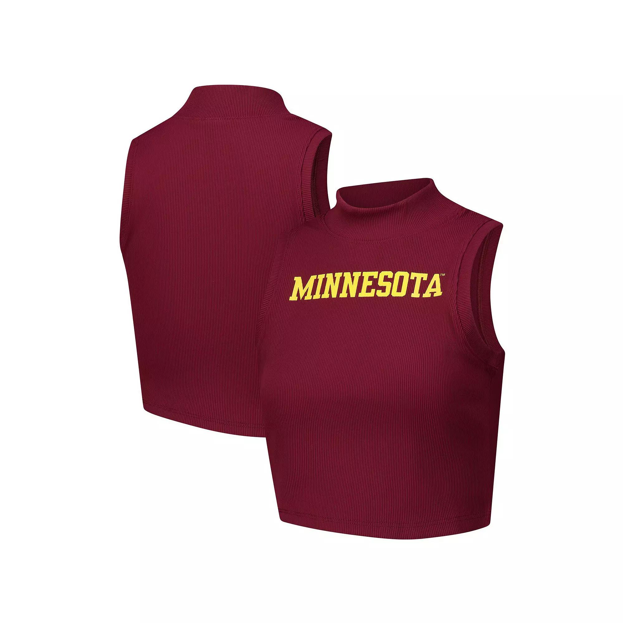 Women's ZooZatz Maroon Minnesota Golden Gophers Cropped Tank Top,  Product Image