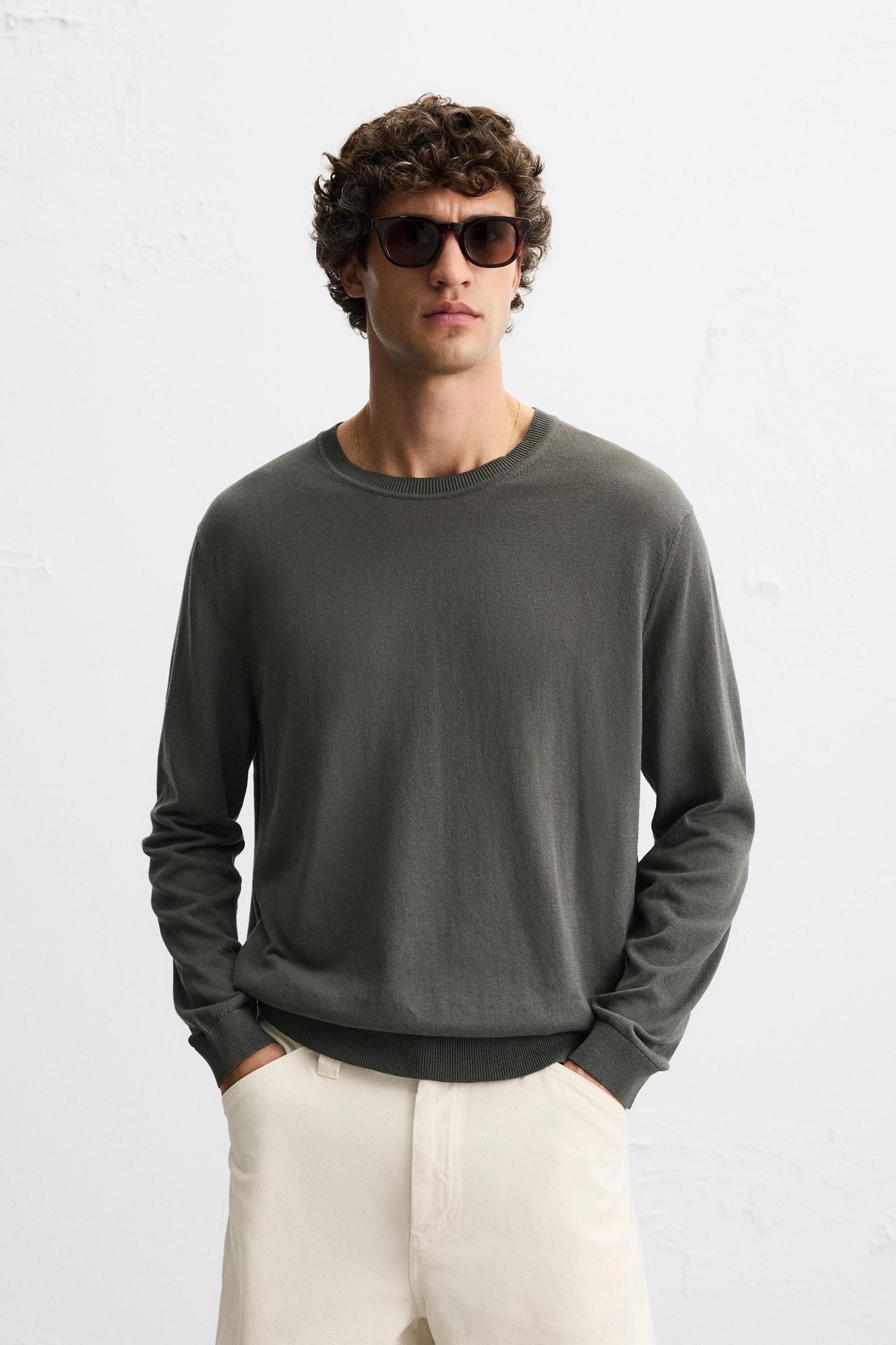 LIGHTWEIGHT COTTON SWEATER Product Image