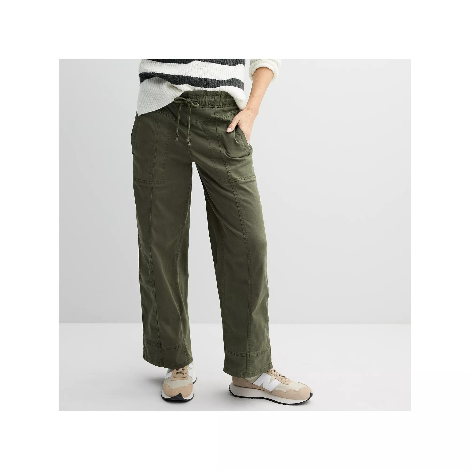 Women's Sonoma Goods For Life® Drawstring Utility Pants, Size: Medium, Carlin Green Product Image