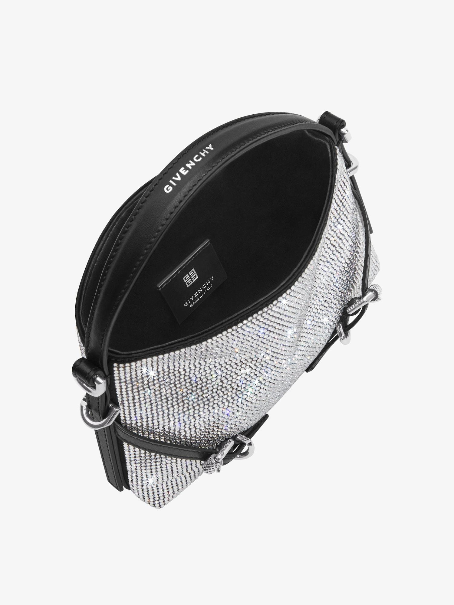 Nano Voyou bag in satin with strass Product Image