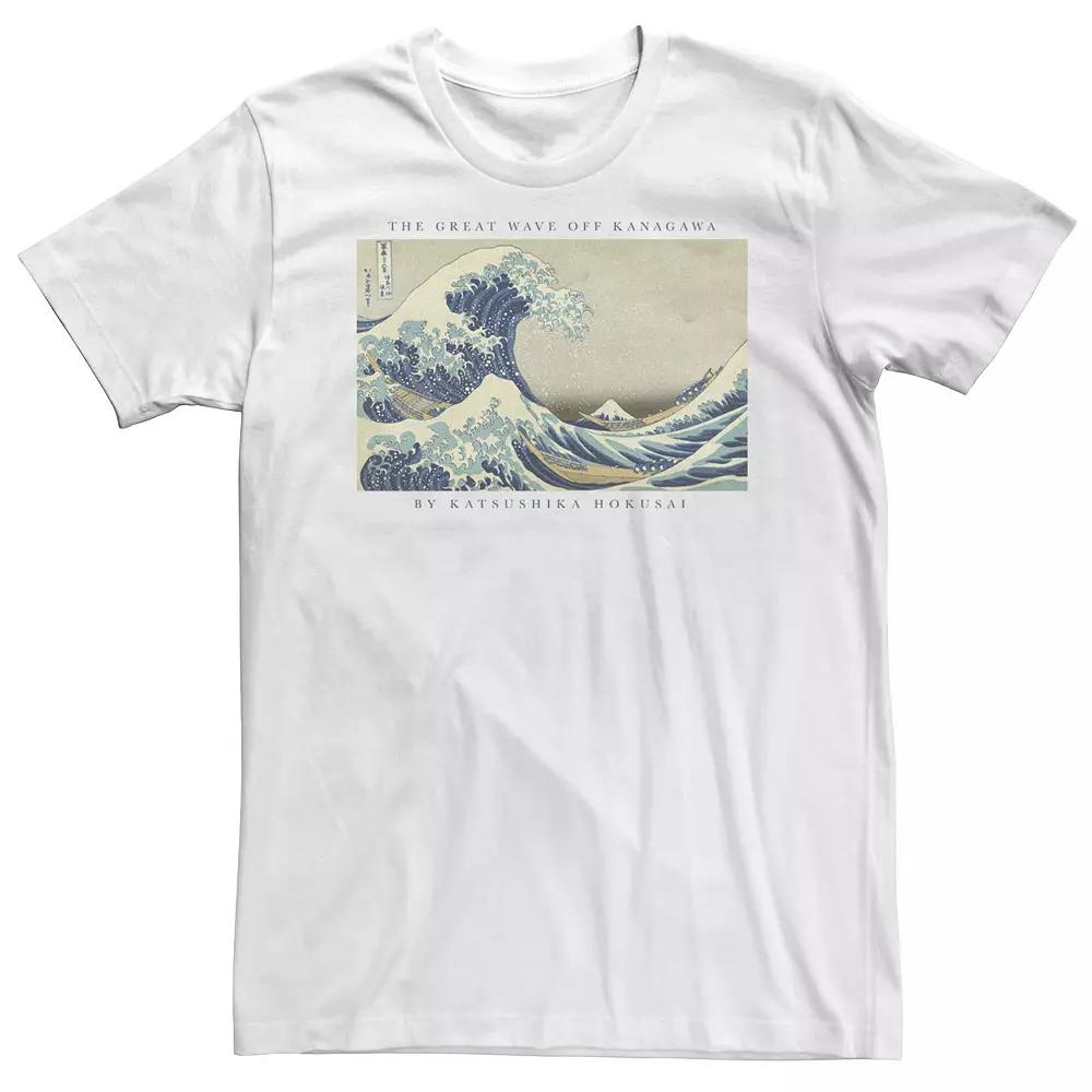 Big & Tall Trendy The Great Wave Off Kanagawa Art Tee, Men's,  Product Image