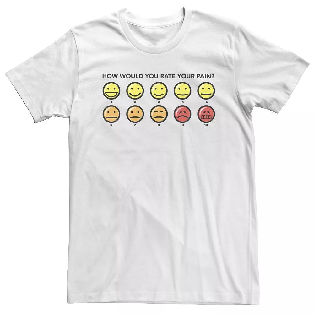 Big & Tall Disney Big Hero 6 Rate Your Pain Tee, Men's, Size: 5XL, White Product Image