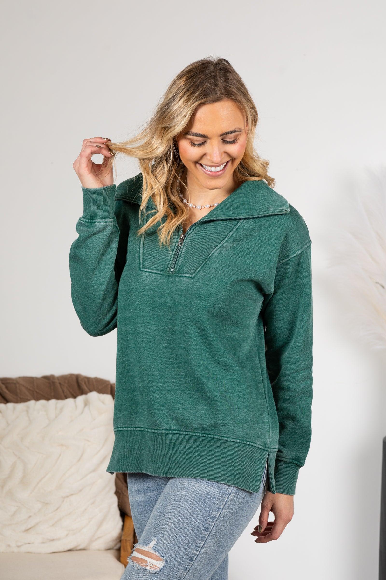 Cozy Campfire 1/4 Zip Pigment Dyed Pullover Product Image