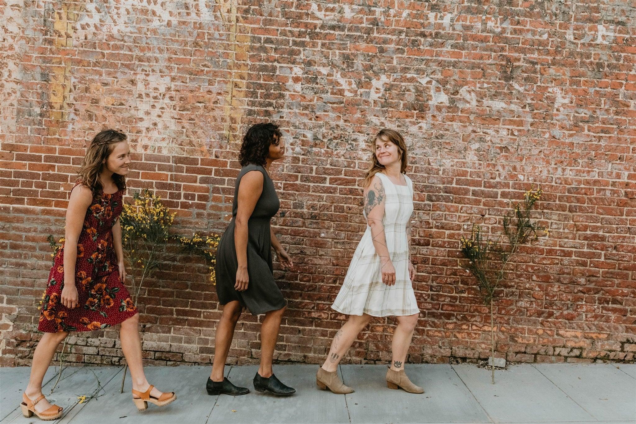 Pleiades Dress in Plaid Ivory Product Image