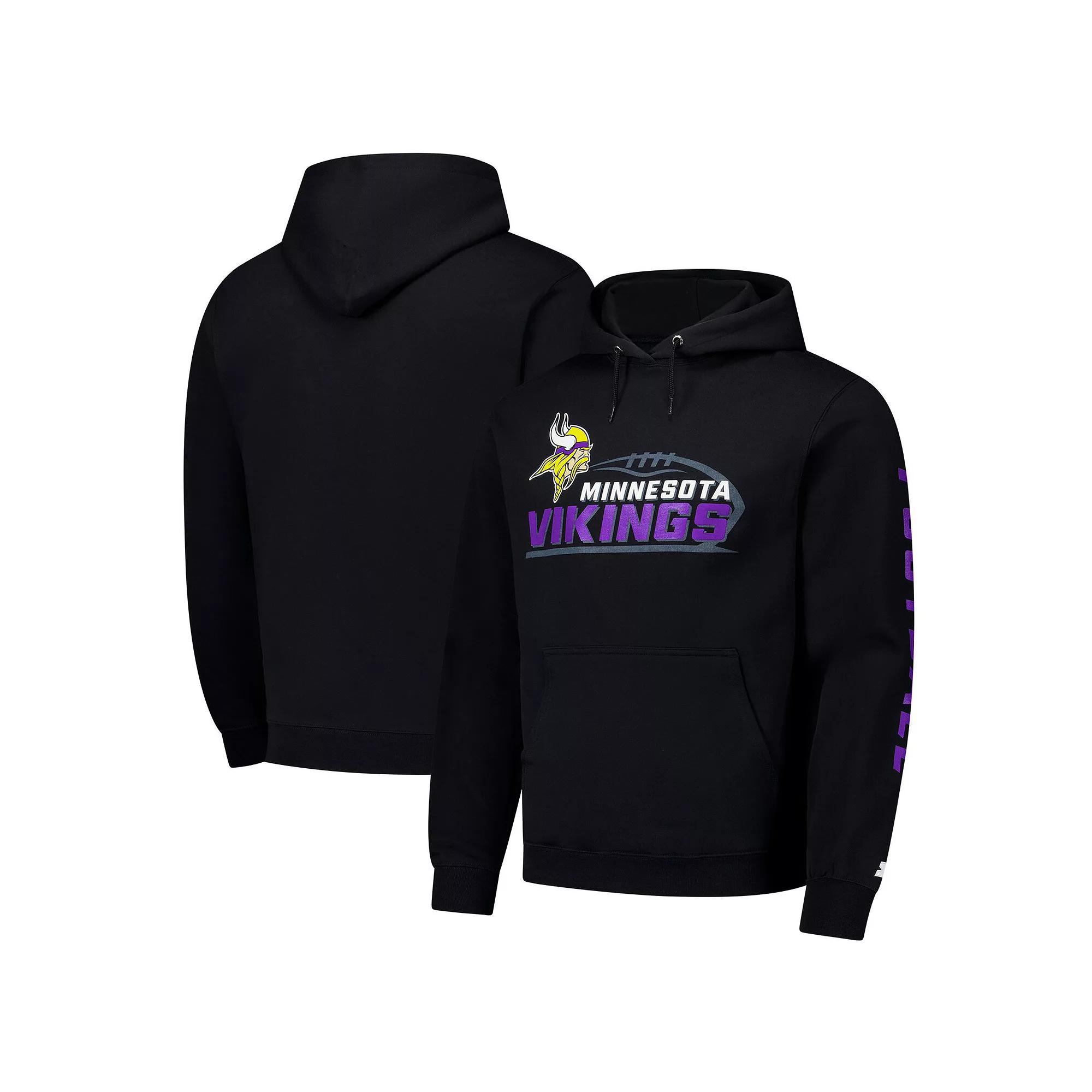 Men's Starter Black Minnesota Vikings Vintage Pullover Hoodie,  Product Image