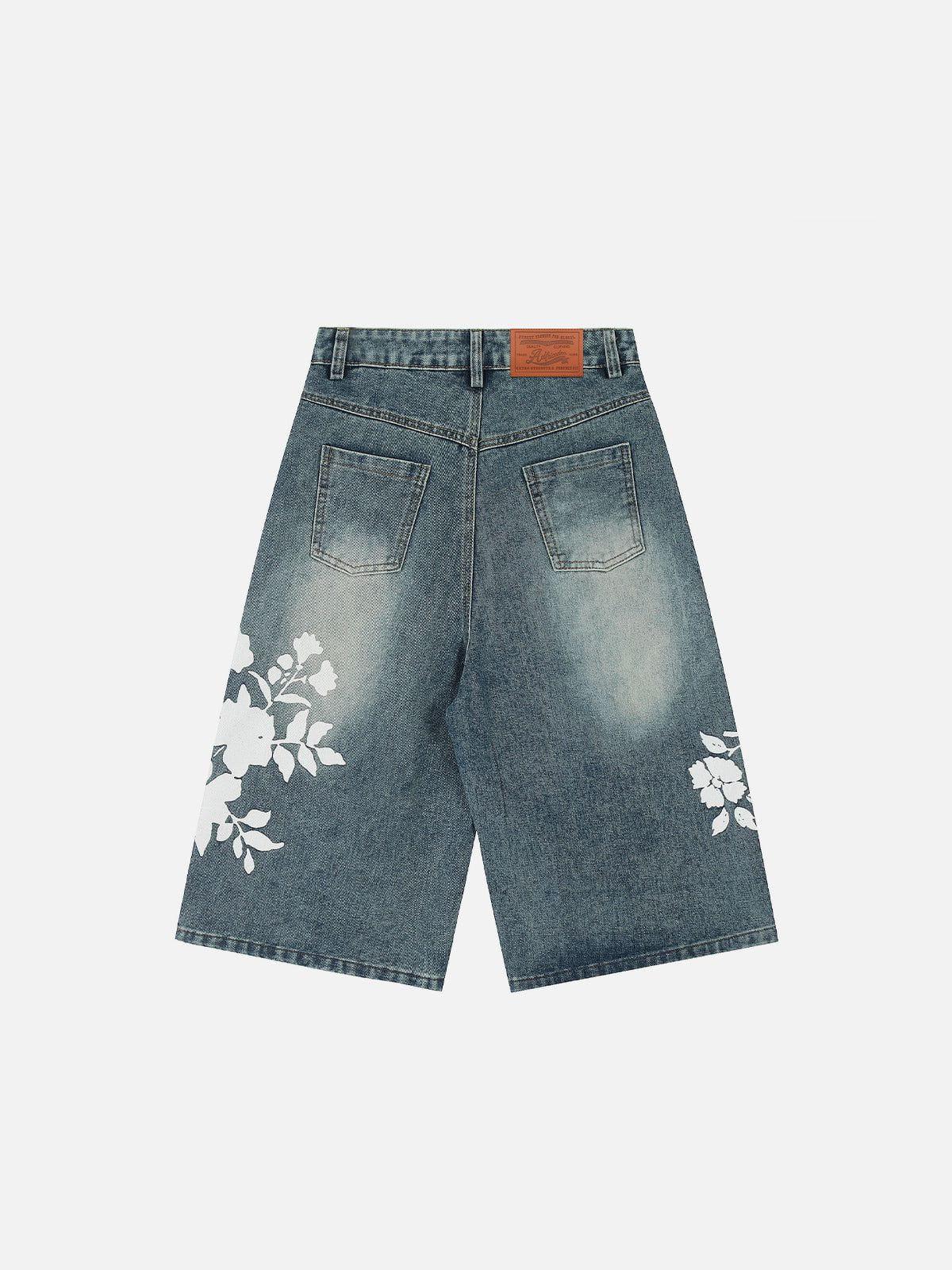 Aelfric Eden Floral Graphic Longline Jorts Product Image