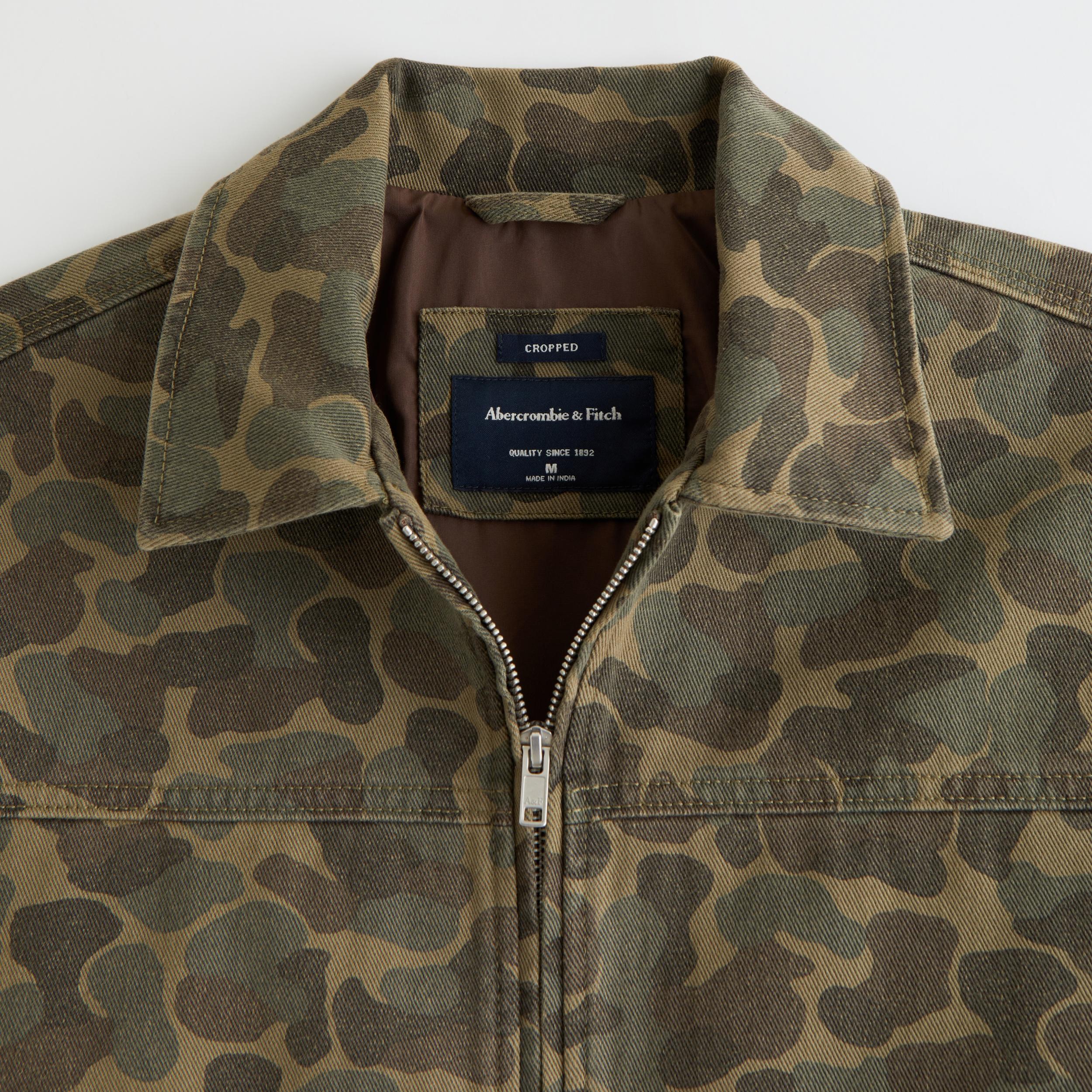 Lightweight Cropped Zip Workwear Jacket Product Image