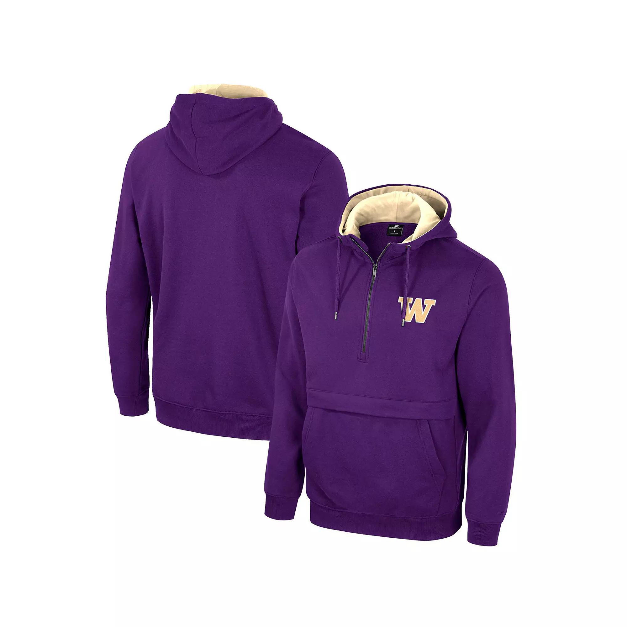 Men's Colosseum Purple Washington Huskies Half-Zip Hoodie,  Product Image
