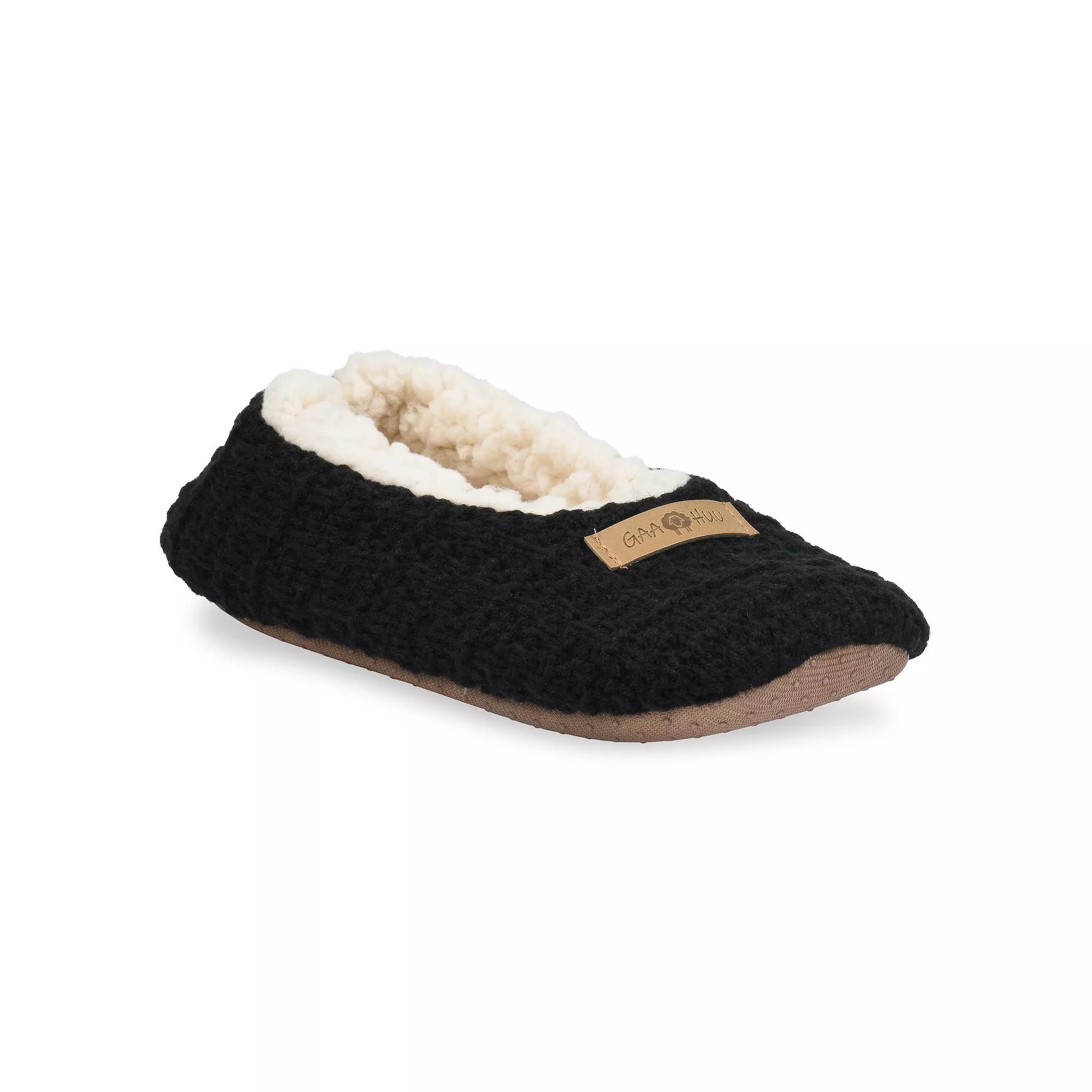 GaaHuu® Textured Knit Women's Ballerina Slippers, Black Product Image