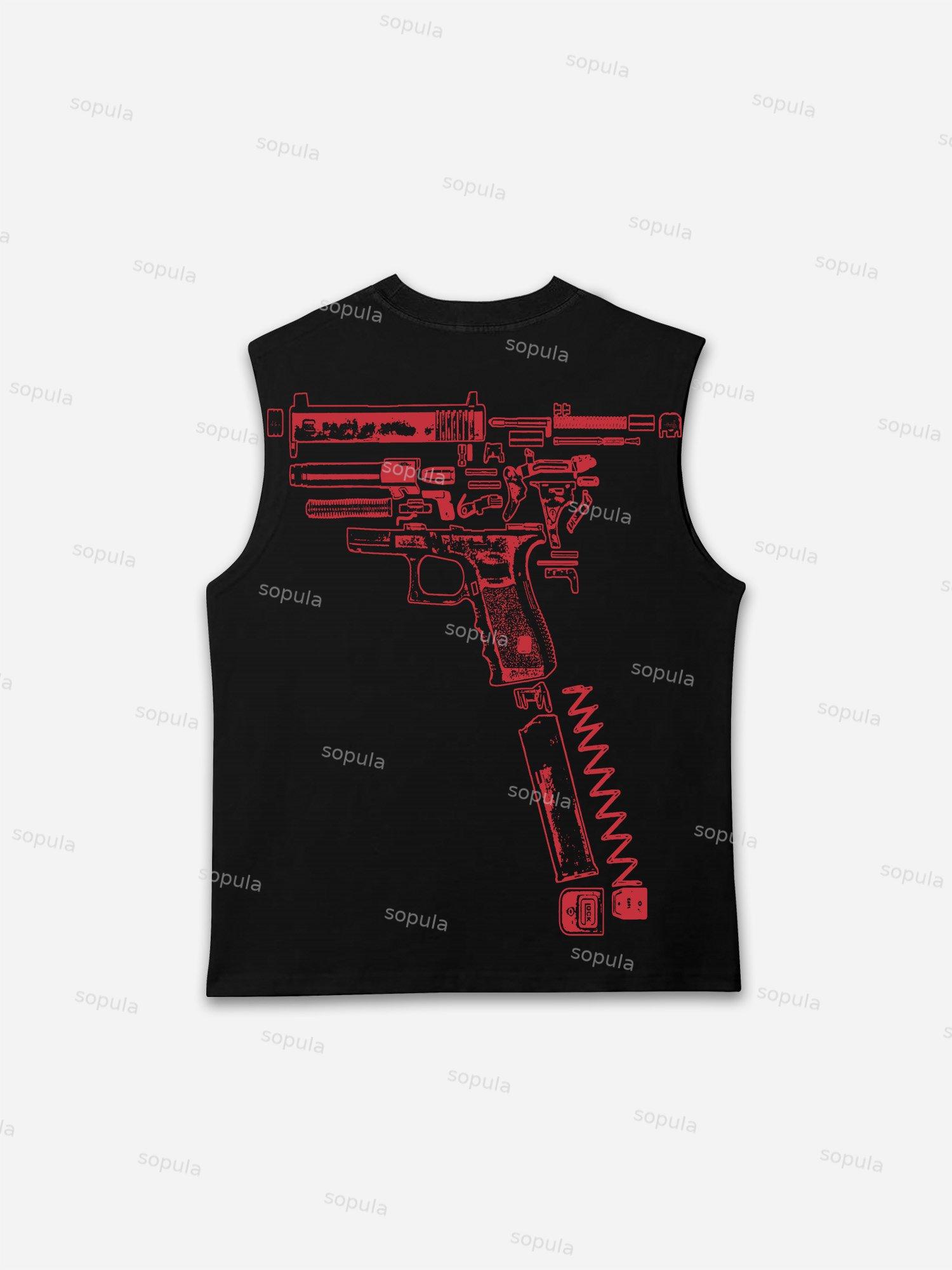 Vintage In Glock We Trust Graphic Tank Top Product Image
