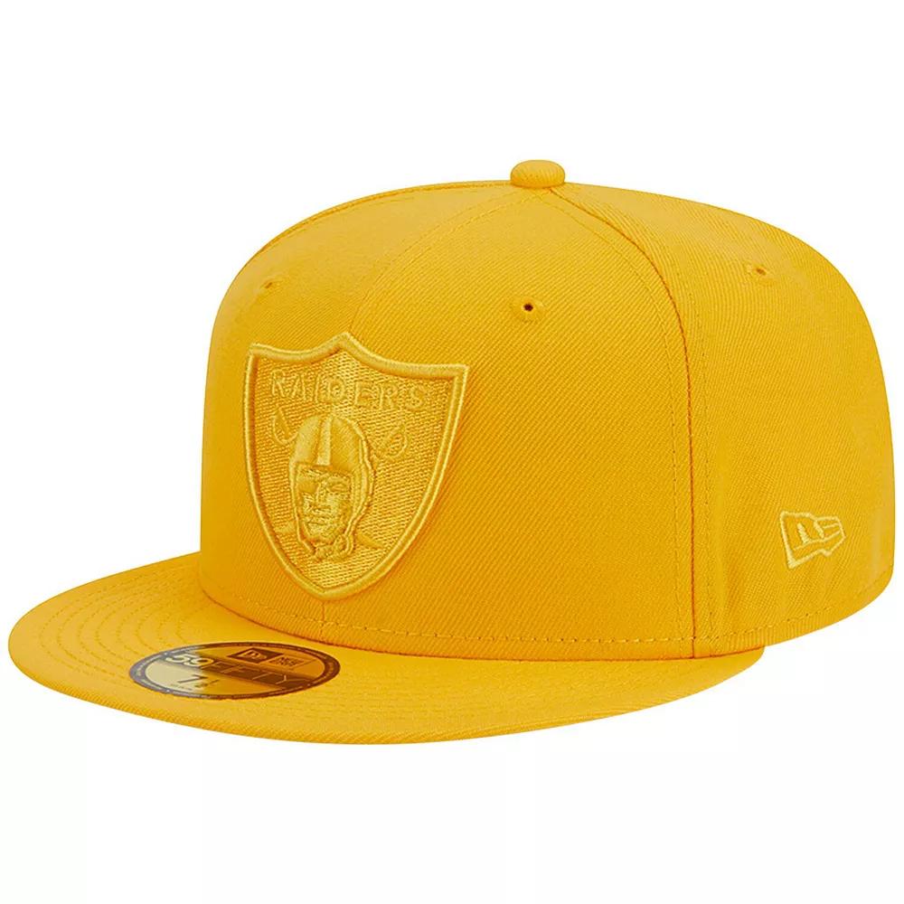 Men's New Era Gold Las Vegas Raiders Color Pack 59FIFTY Fitted Hat,  Product Image