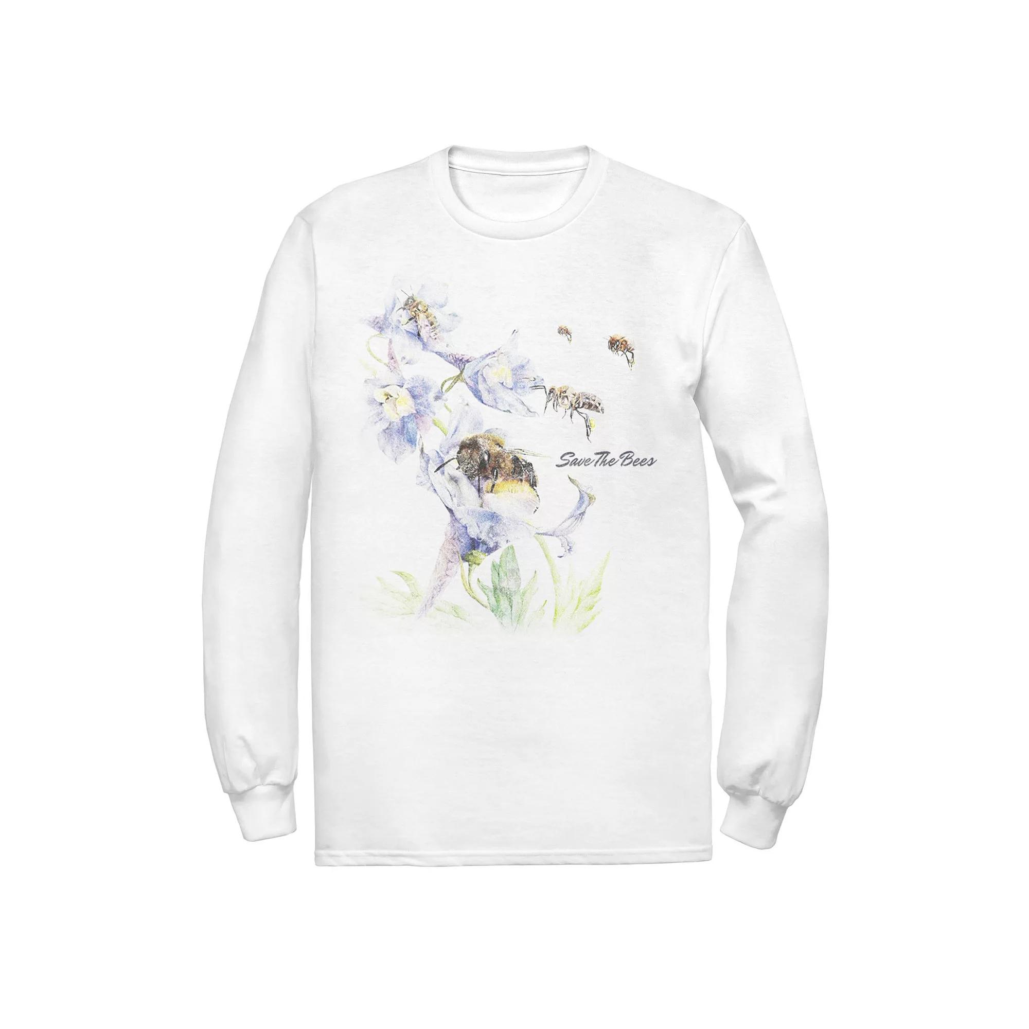 Men's Earth Day Save The Bees Floral Tee,  Product Image