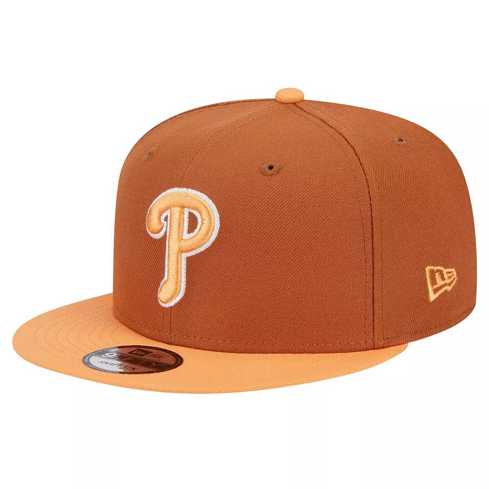 Men's New Era Brown Philadelphia Phillies Spring Color Two-Tone 9FIFTY Snapback Hat Product Image
