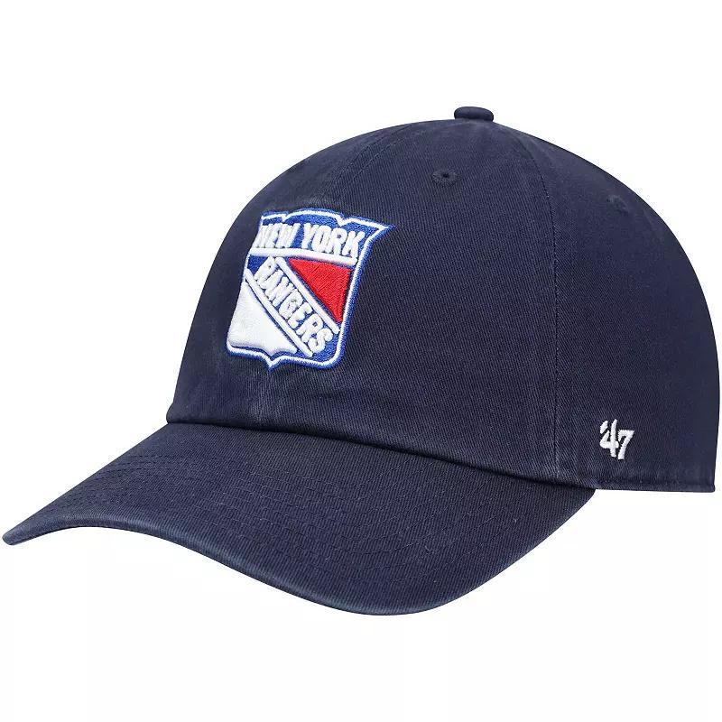 Men's '47 Navy New York Rangers Clean Up Adjustable Hat, Ran Blue Product Image