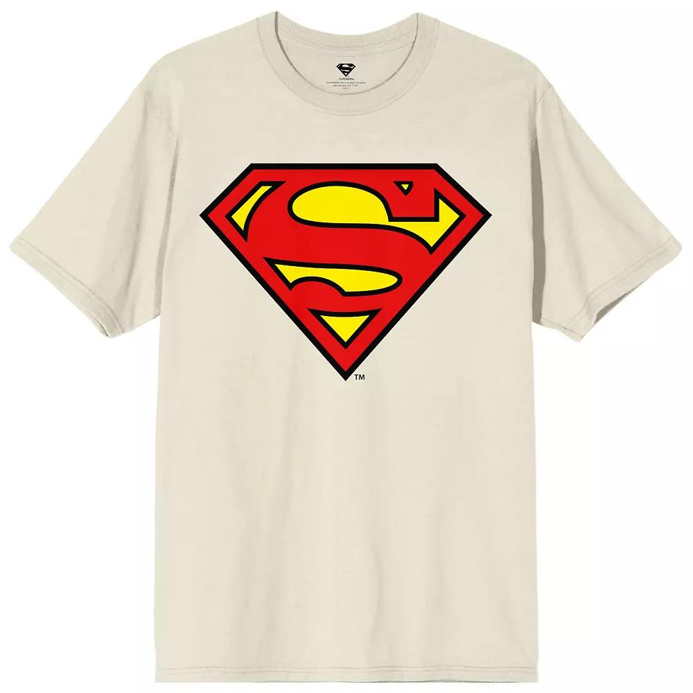 Men's Man of Steel Superman Logo Tee, Size: Small, White Product Image