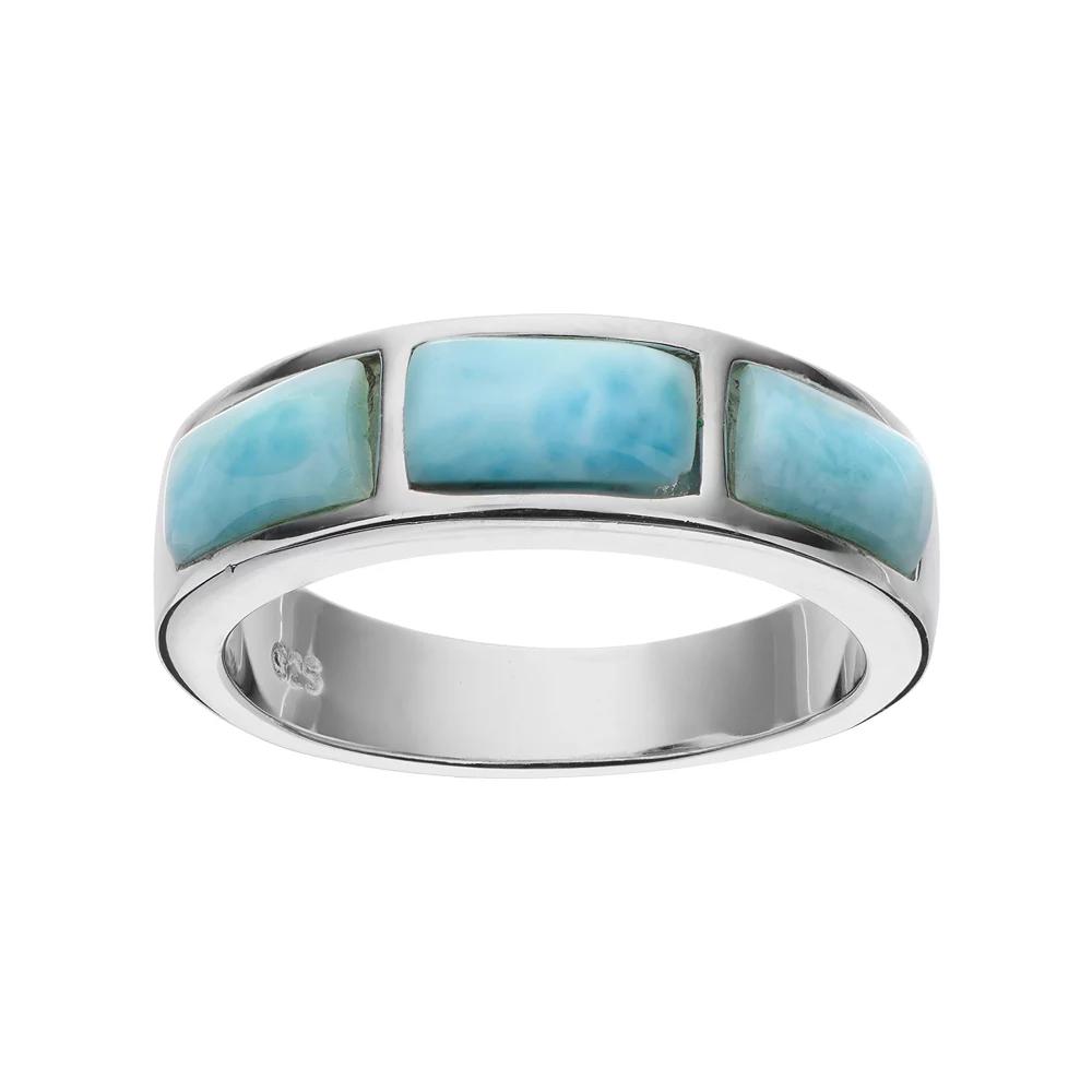 Sterling Silver Larimar Ring, Women's, Size: 8, Blue Product Image