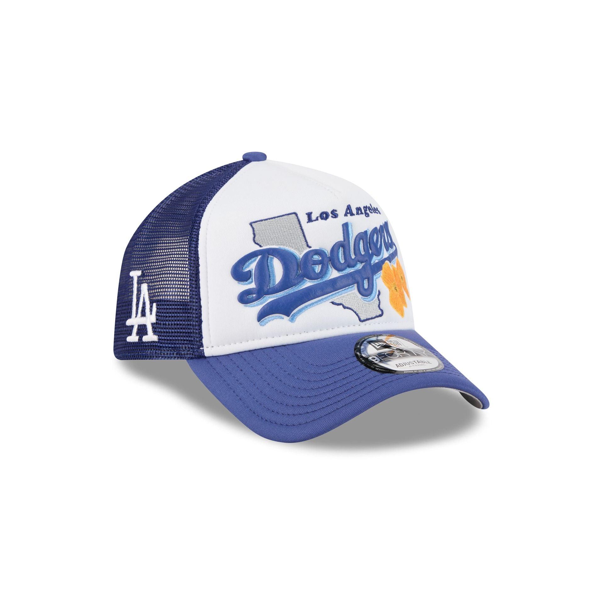 Los Angeles Dodgers State Flower 9FORTY A-Frame Trucker Hat Male Product Image