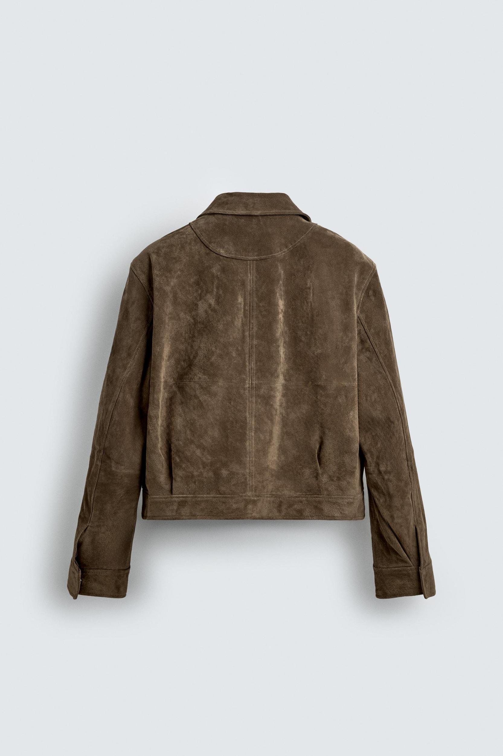 SUEDE LEATHER BOXY FIT JACKET Product Image