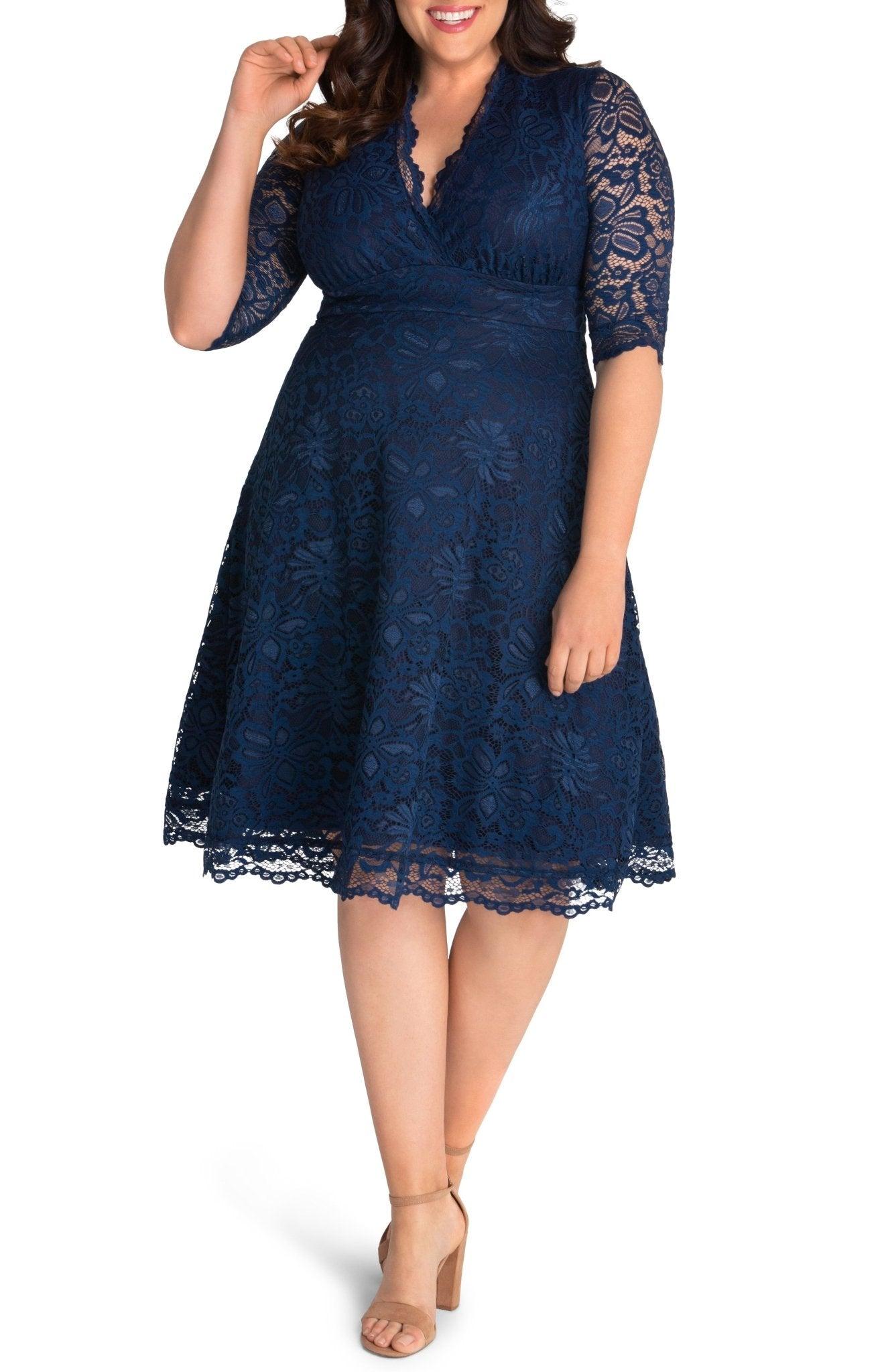 Mademoiselle Lace Cocktail Dress - Plus Product Image