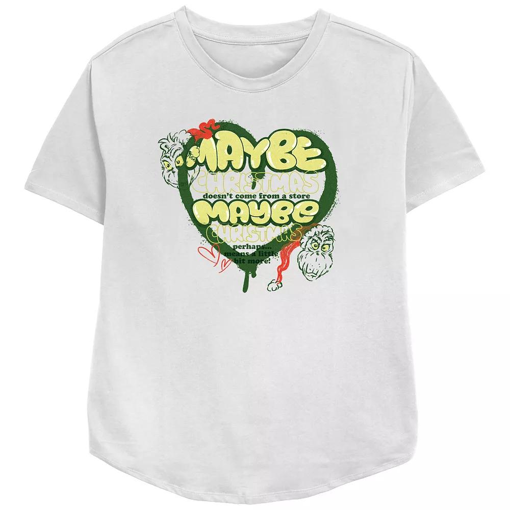 Women's Dr. Seuss Grinch Maybe Relaxed Fit Graphic Tee,  Product Image