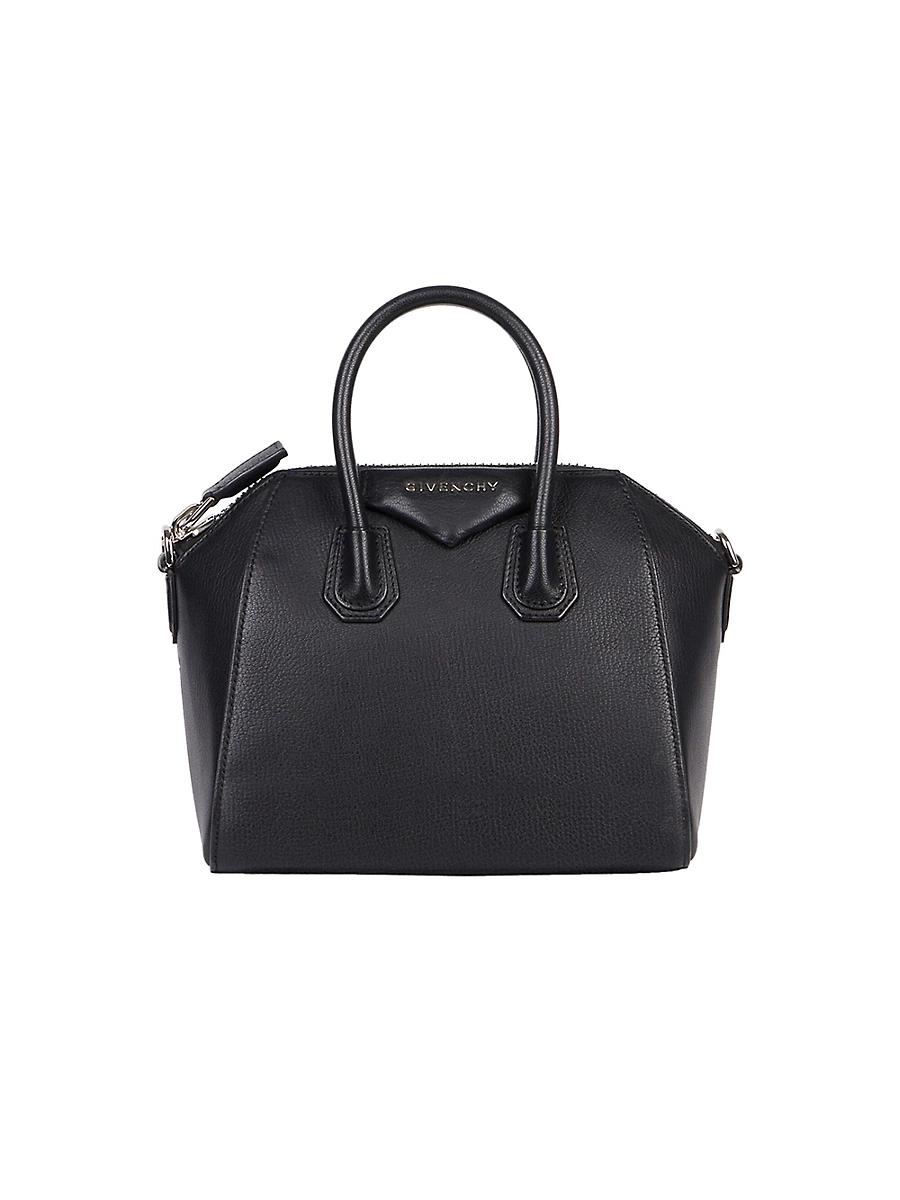 Womens Mini Antigona Top Handle Bag in Grained Leather Product Image