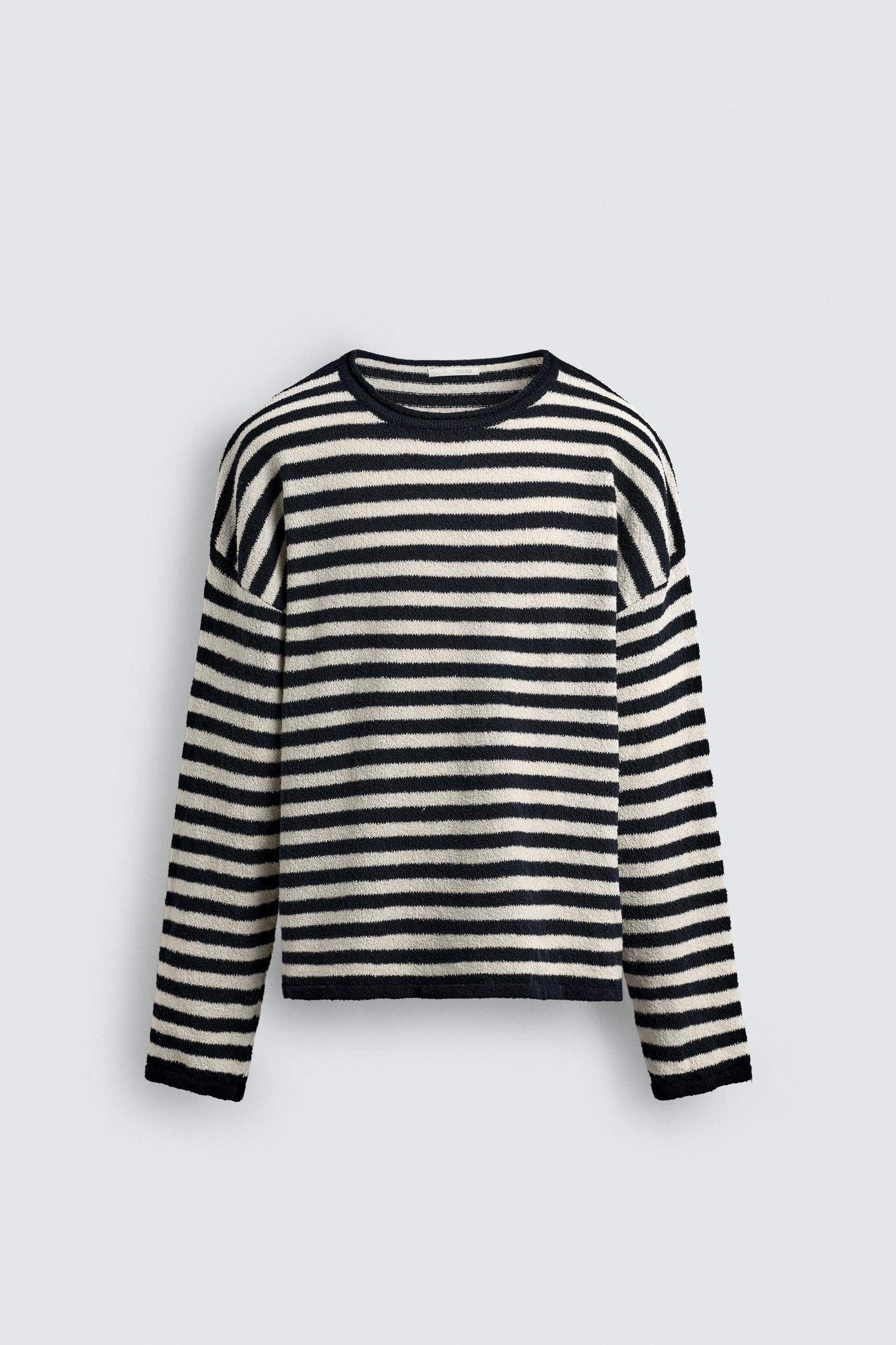 LIGHTWEIGHT STRIPED SWEATER Product Image