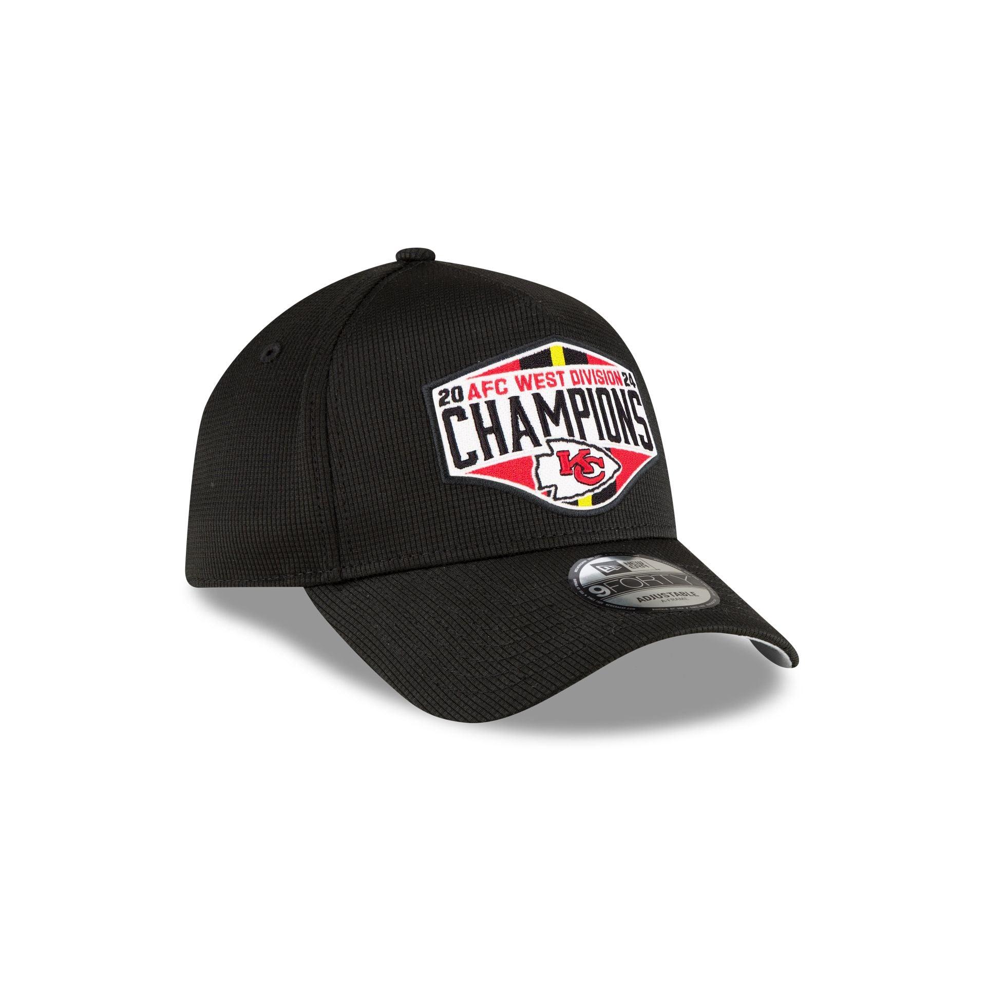 Kansas City Chiefs 2024 Division Champion Locker Room 9FORTY A-Frame Snapback Hat Male Product Image