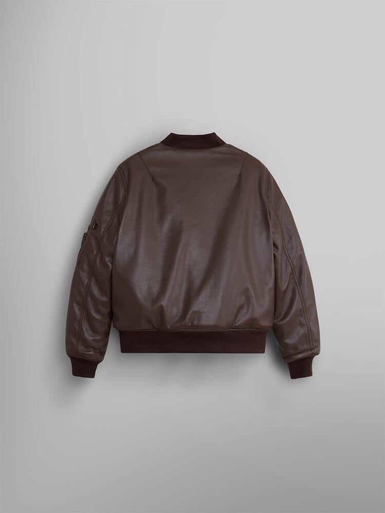 WOMEN'S REVERSIBLE FAUX LEATHER MA-1 BOMBER JACKET Product Image