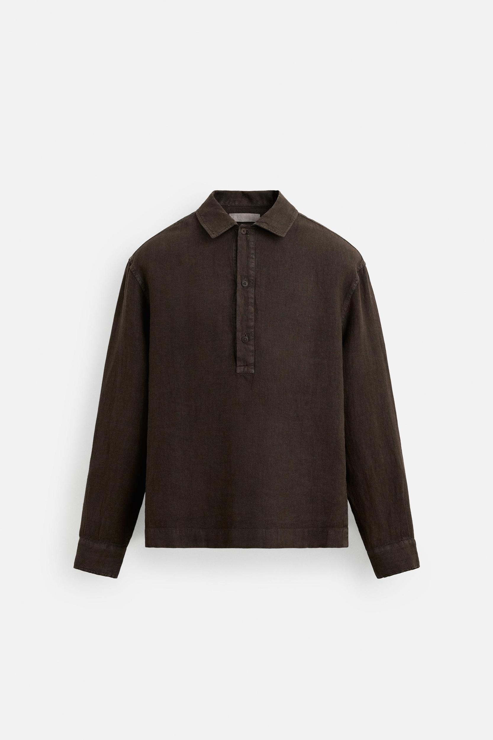 100% LINEN POLO SHIRT Product Image