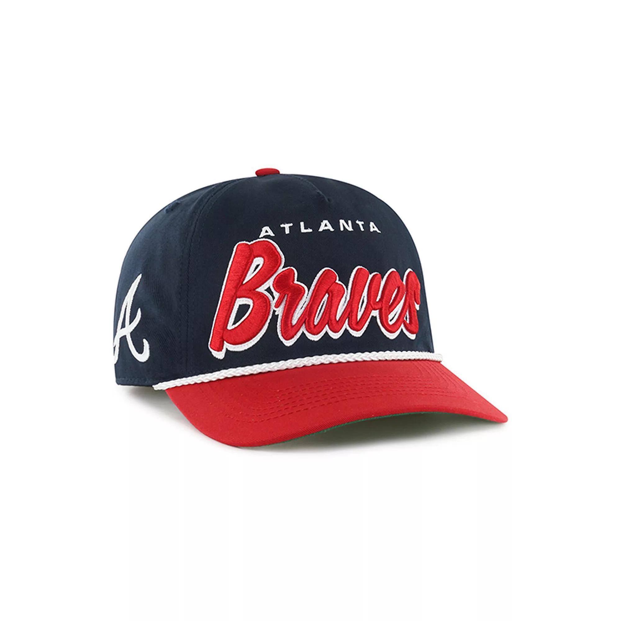 Men's '47 Navy Atlanta Braves Dropshadow Rope Hitch Adjustable Hat, Blue Product Image