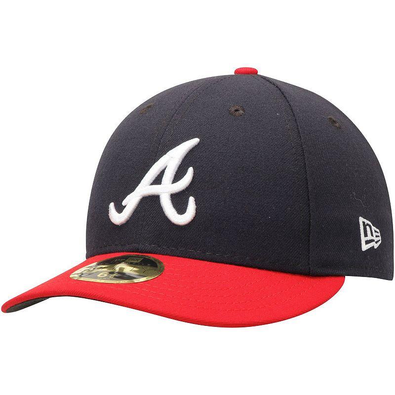 Men's New Era Navy/Red Atlanta Braves Home Authentic Collection On-Field Low Profile 59FIFTY Fitted Hat,  Product Image