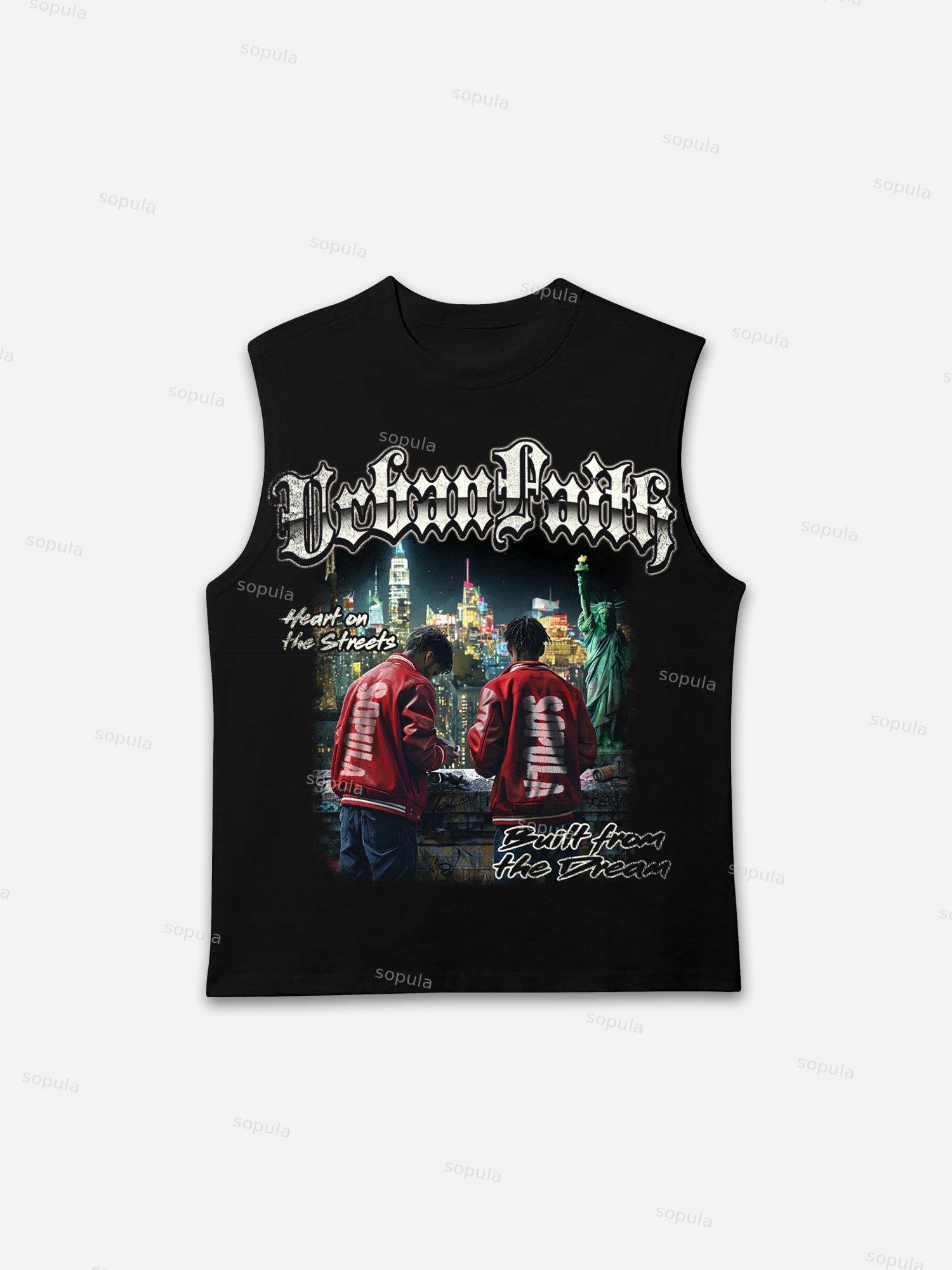 Urban Graffiti Faith Old Graphic Tank Top Product Image