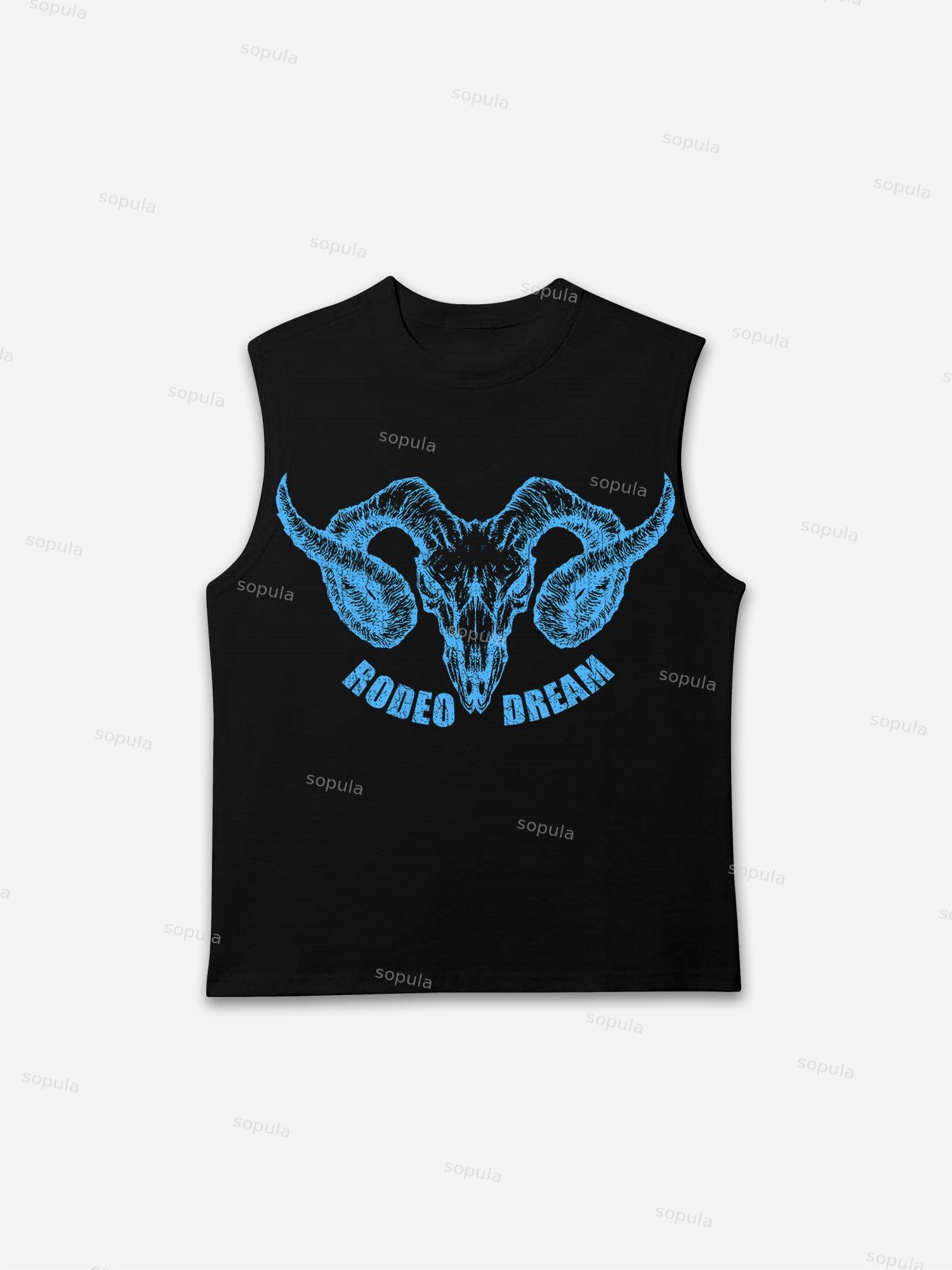 Rodeo Dream Bull Head Graphic Tank Top Product Image