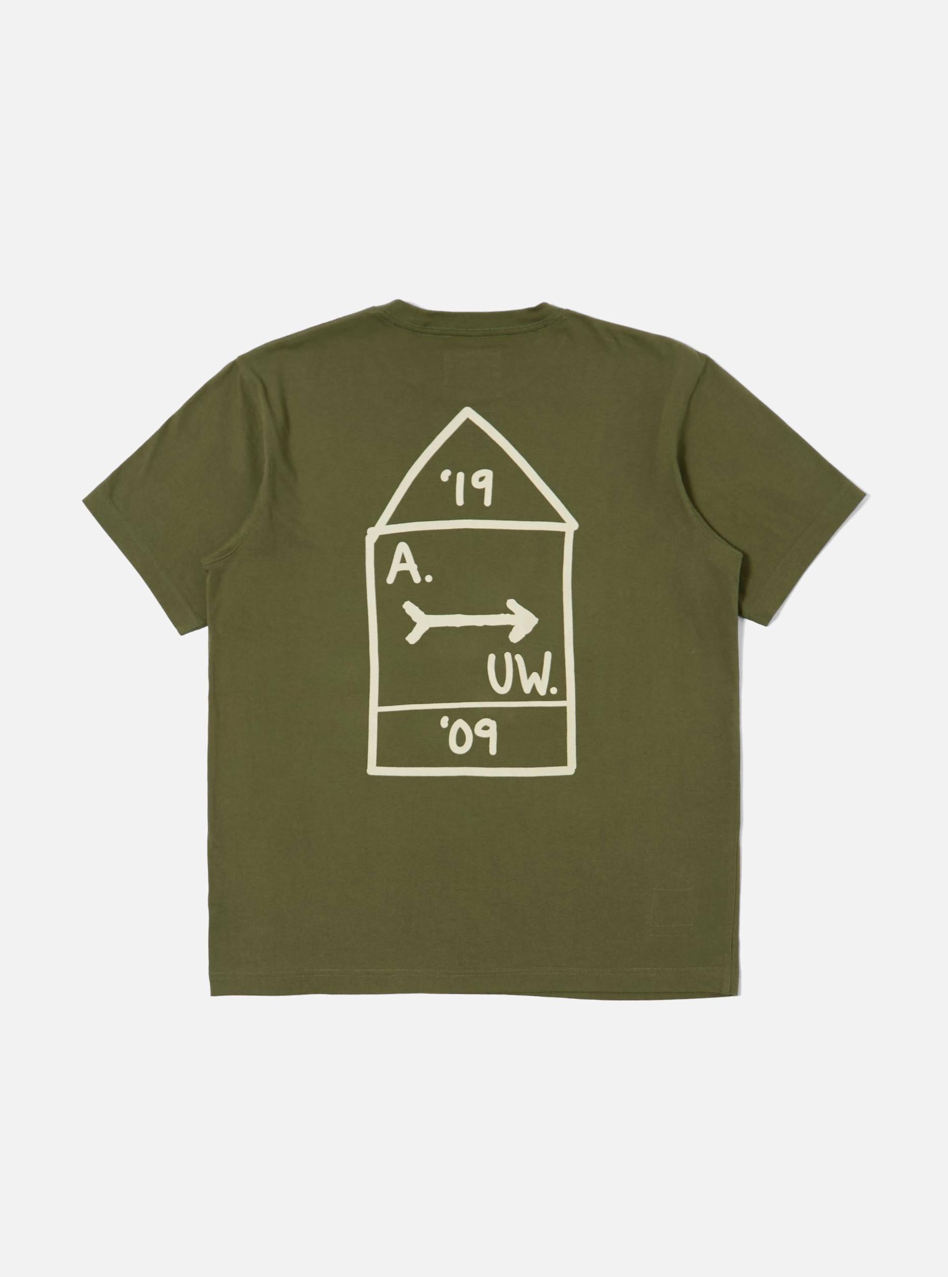 A. SOCIETY x Universal Works Olive Single Jersey Print Tee Product Image