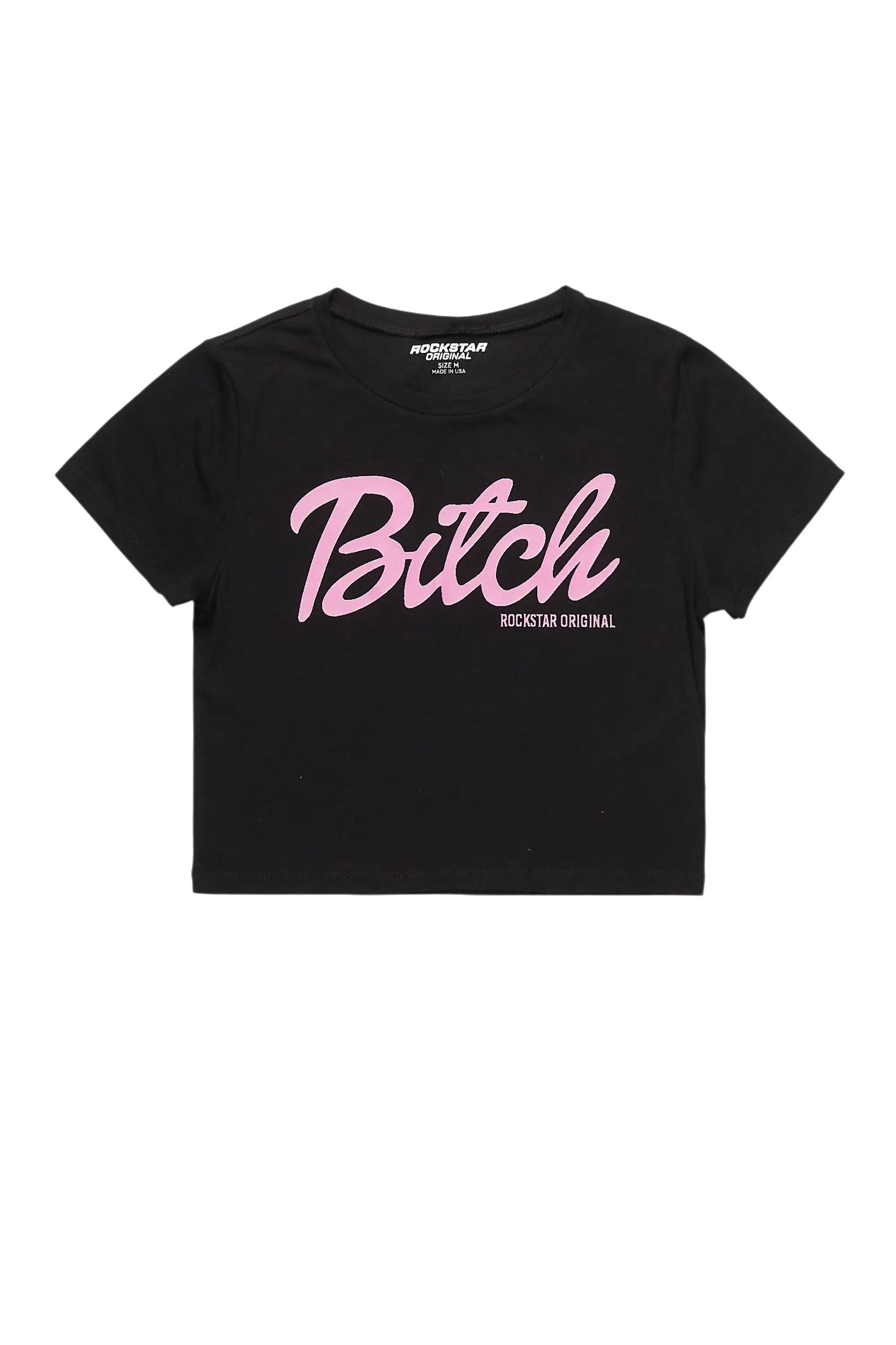 Laressa Black Crop T-Shirt Female Product Image