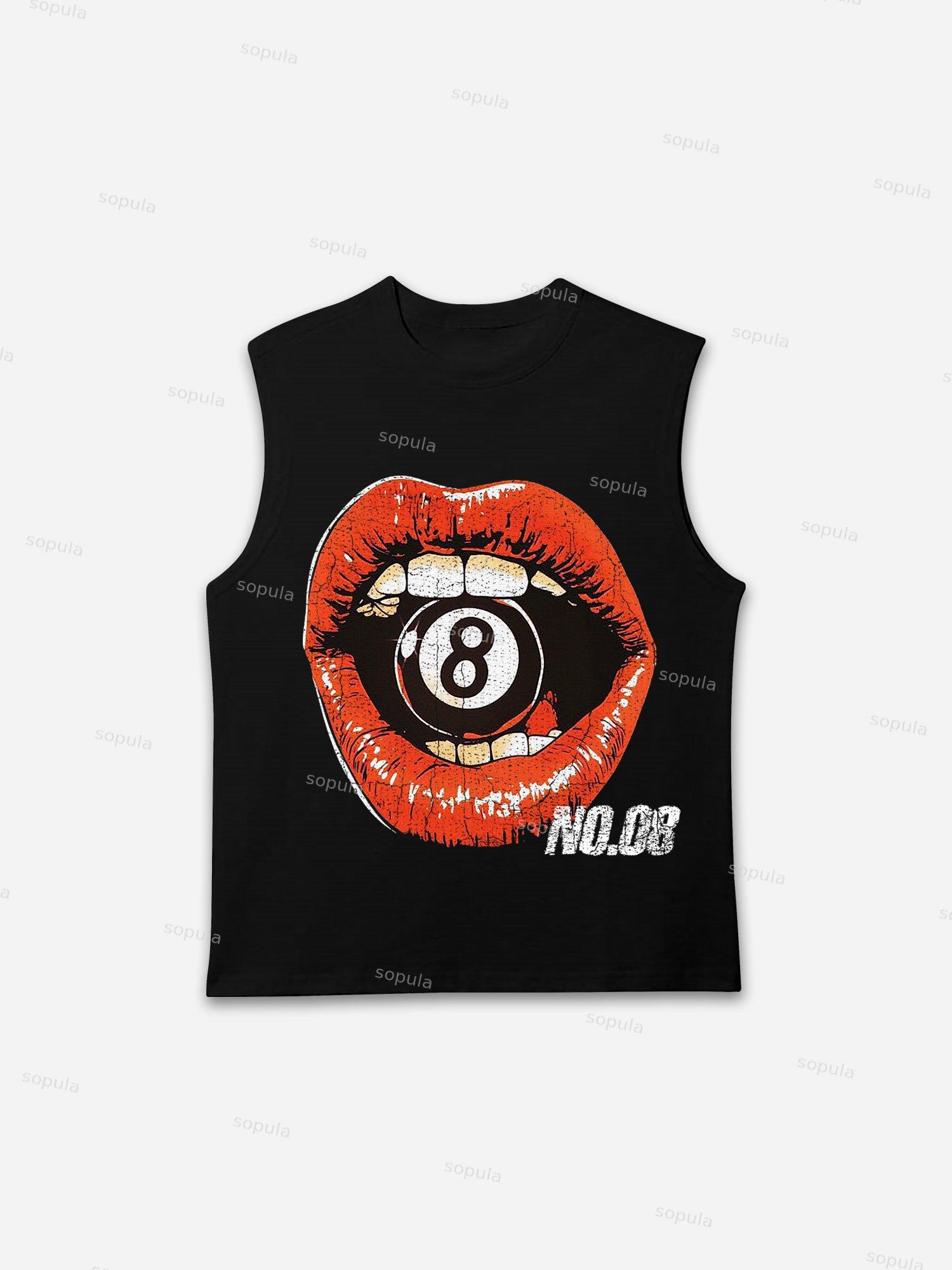 Lips Graphic No.08 Ball Print Tank Top Product Image