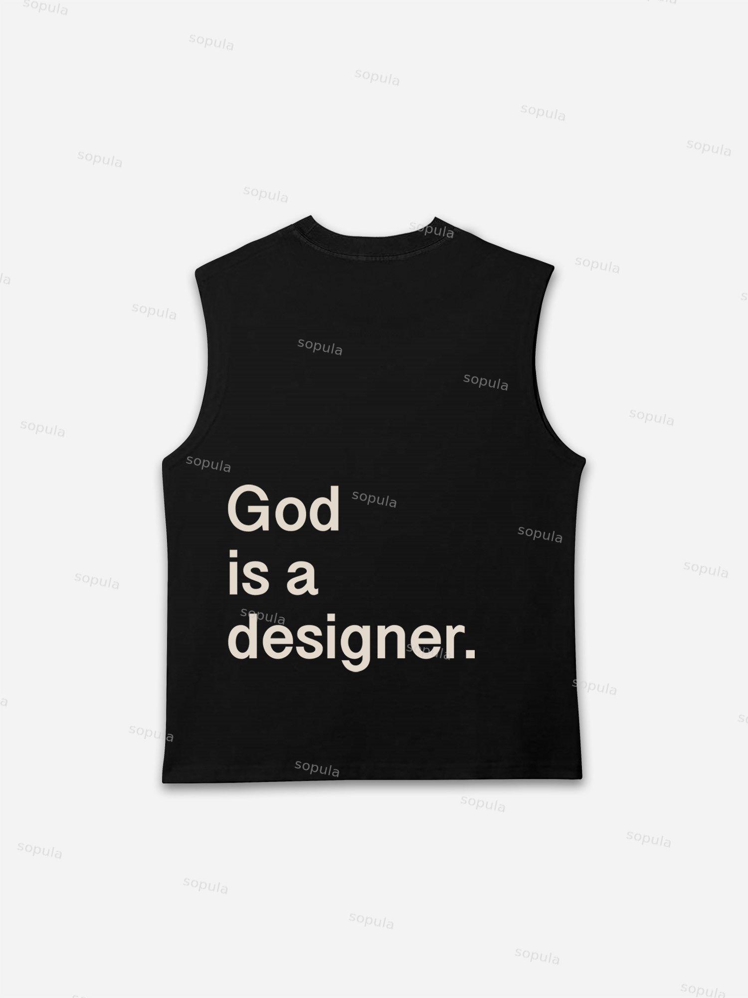 God Is A Designer Graphic Tank Top Product Image