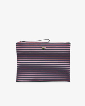 Large L.12.12 Concept Striped Clutch Product Image