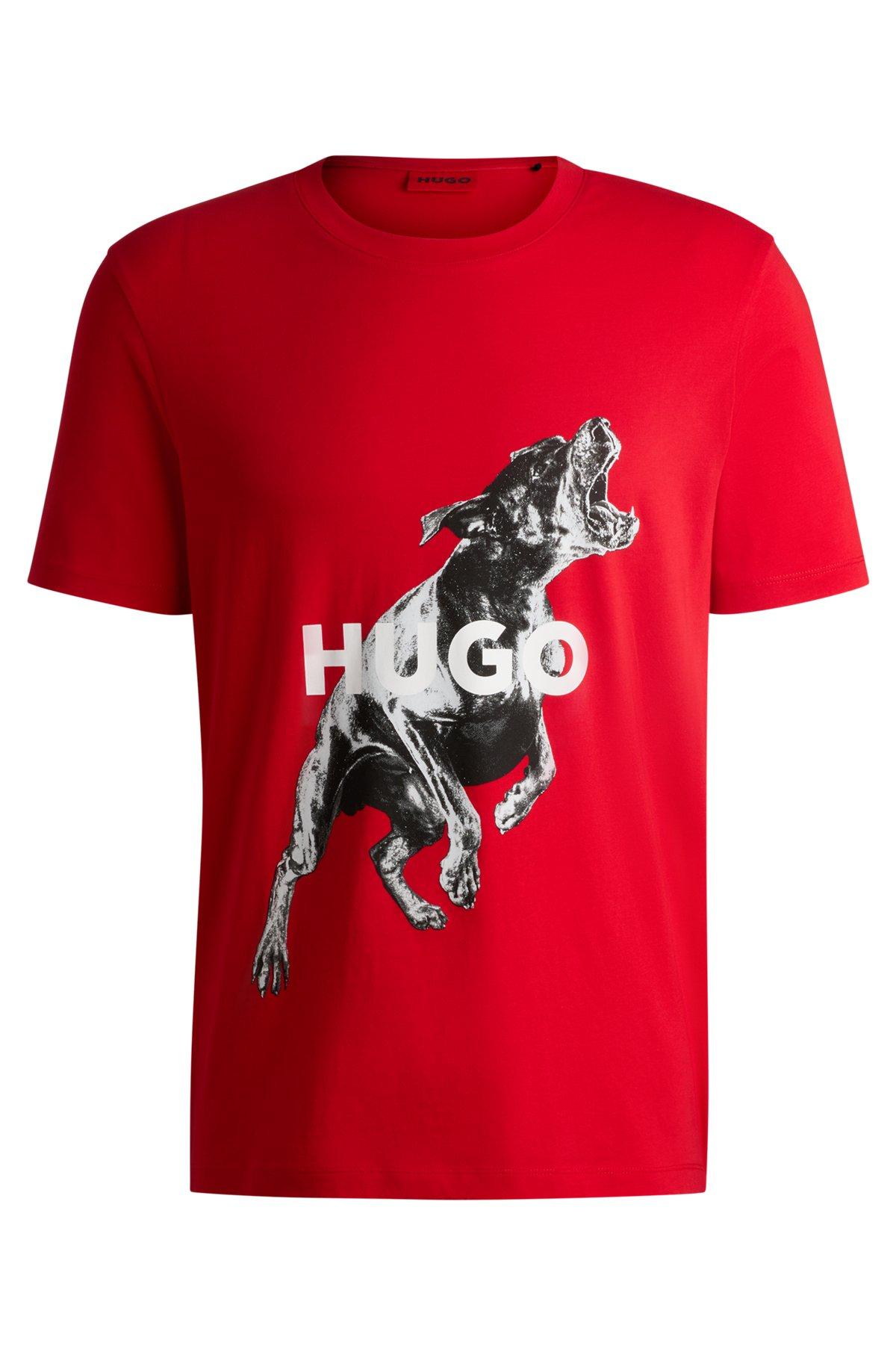 Regular-fit T-shirt in cotton with animal graphic Product Image