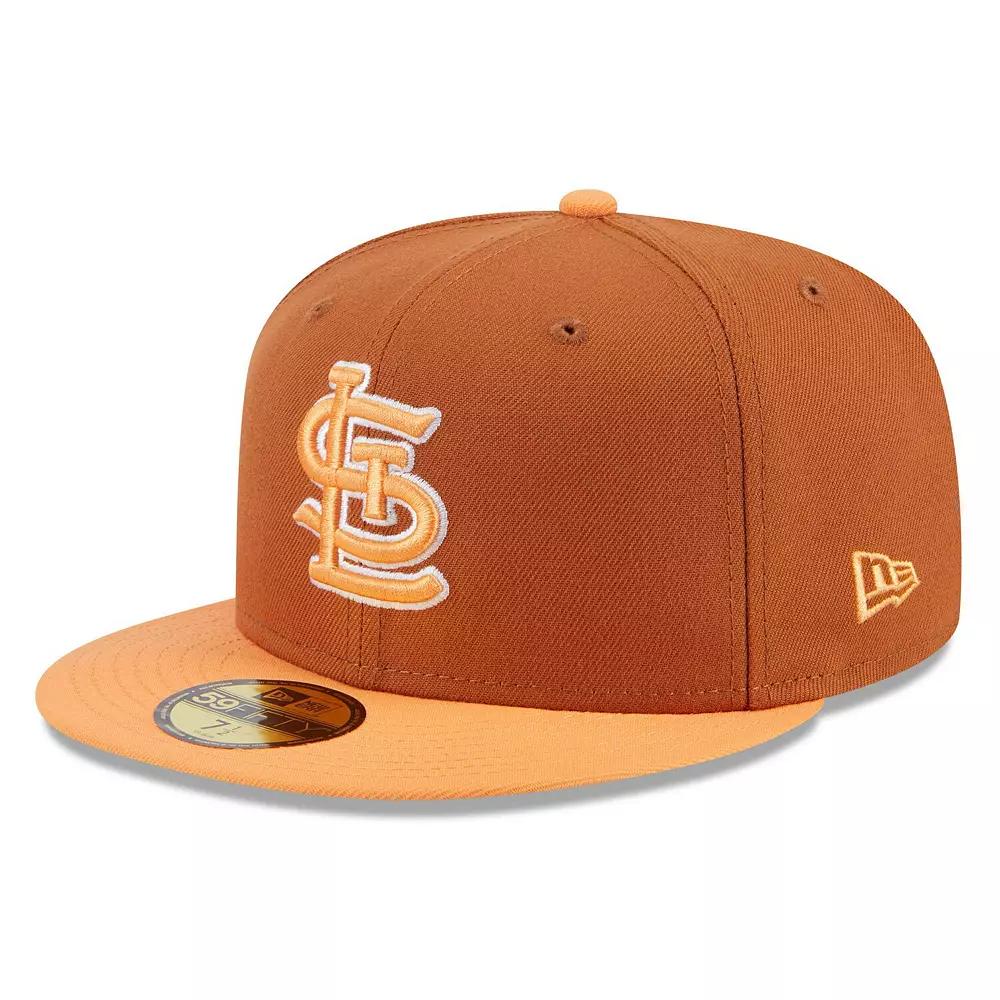 Men's New Era Brown/Orange St. Louis Cardinals Spring Color Basic Two-Tone 59FIFTY Fitted Hat, Size: 7 3/8 Product Image