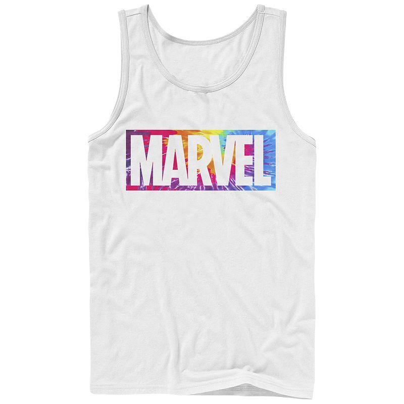 Men's Marvel Logo Tie Dye Graphic Tank Top,  Product Image