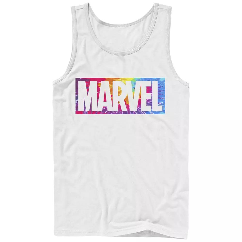 Men's Marvel Logo Tie Dye Graphic Tank Top,  Product Image