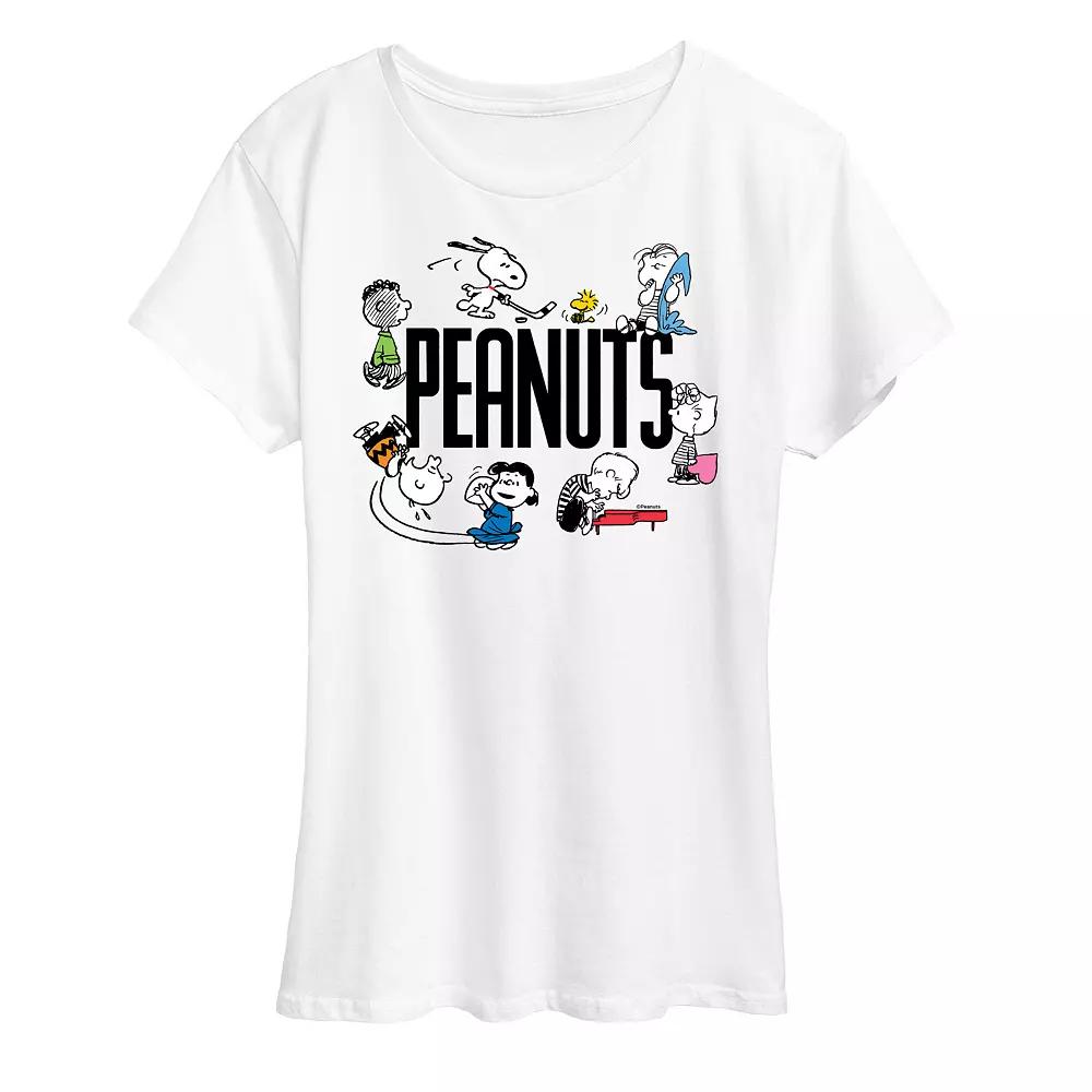 Women's Peanuts Group Logo Graphic Tee, Girl's,  Product Image