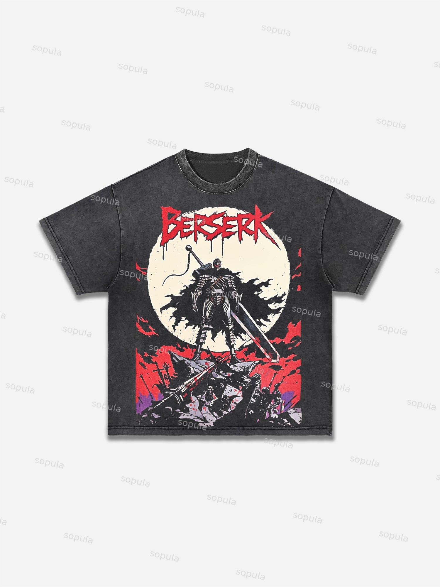 God Speed ​​skeleton Baseball Vintage Graphic Acid Wash T-shirt Product Image