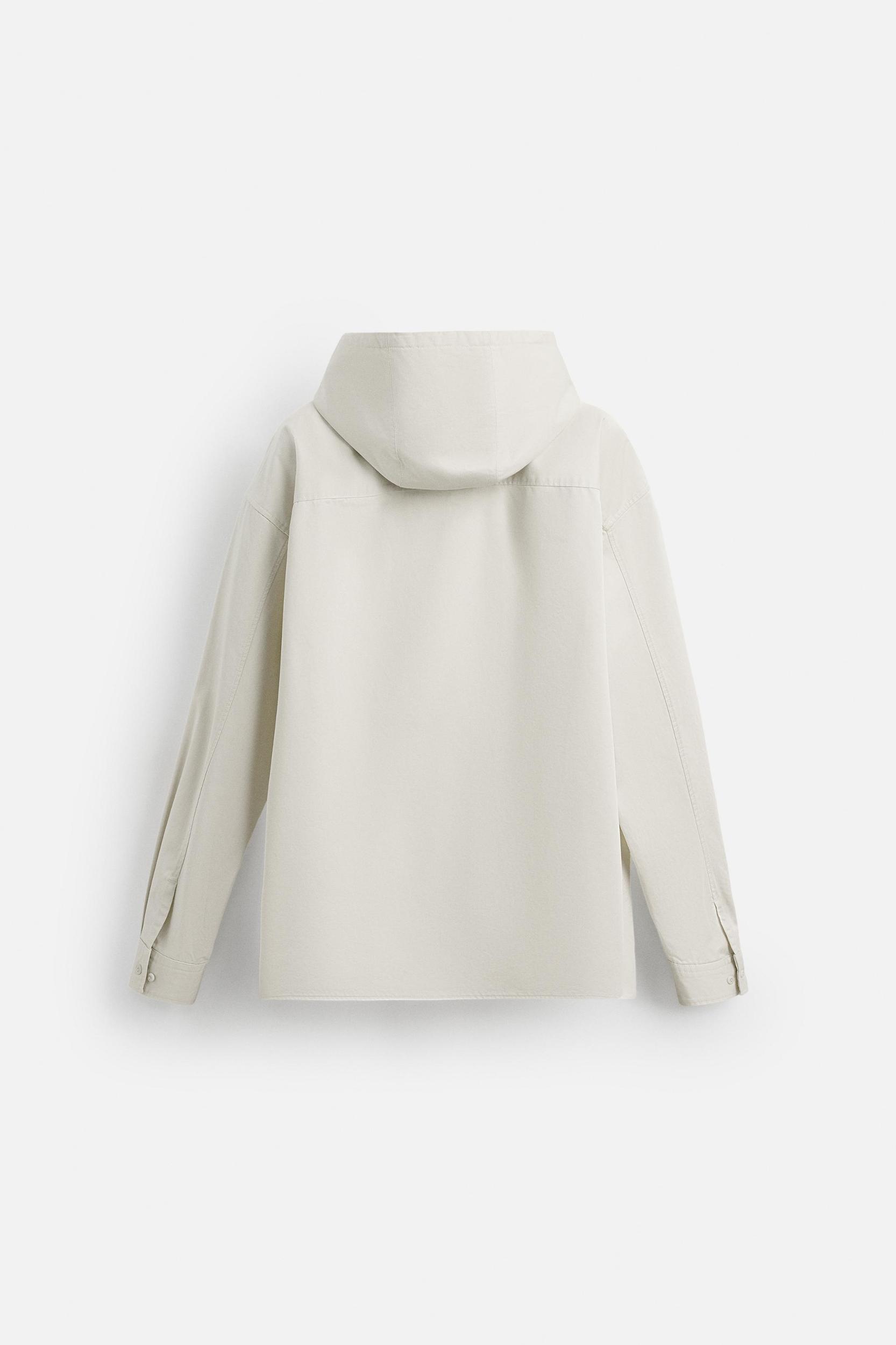 OVERSIZED FIT HOODED OVERSHIRT Product Image