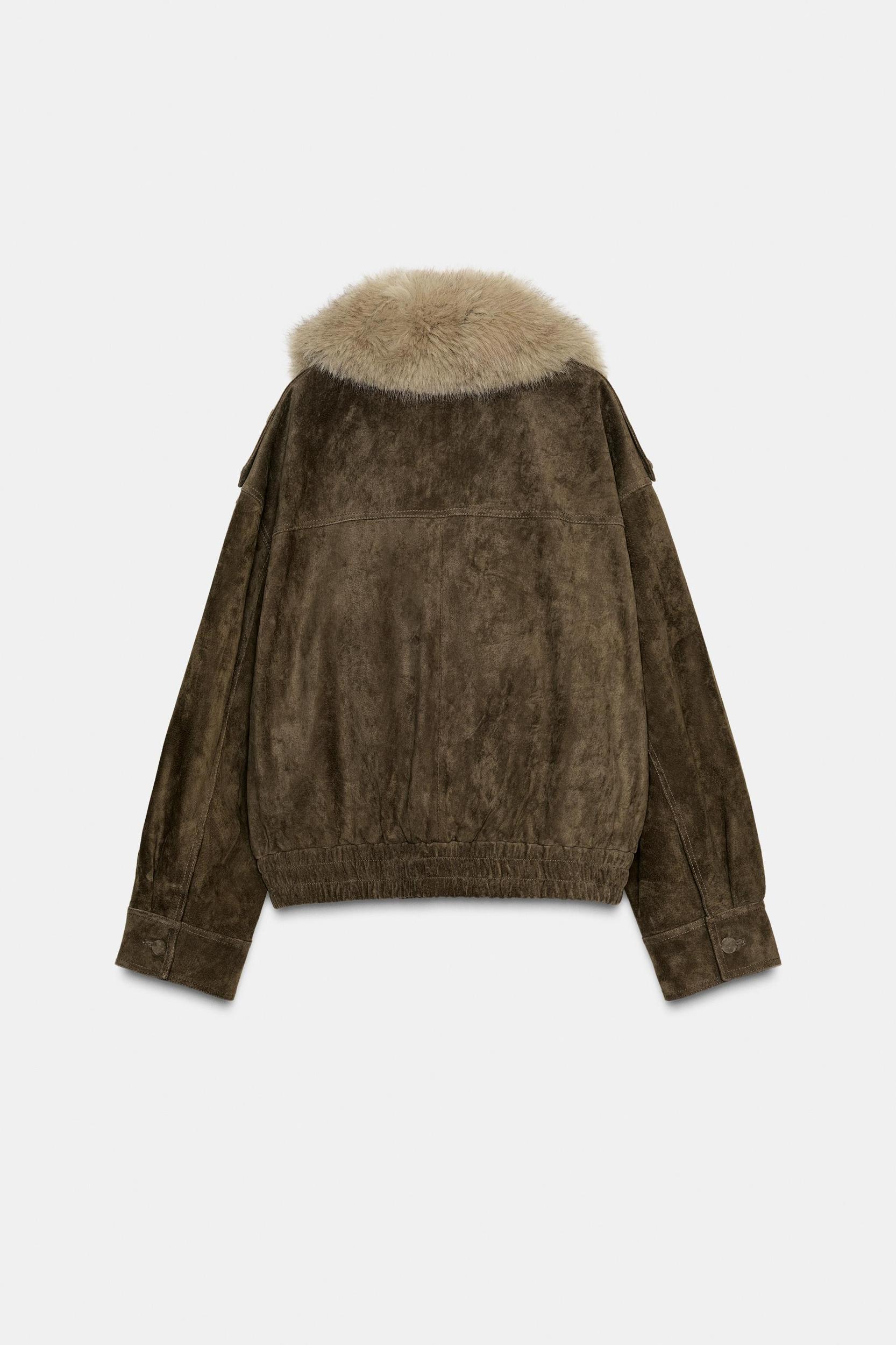 100% FUR SUEDE LEATHER JACKET Product Image